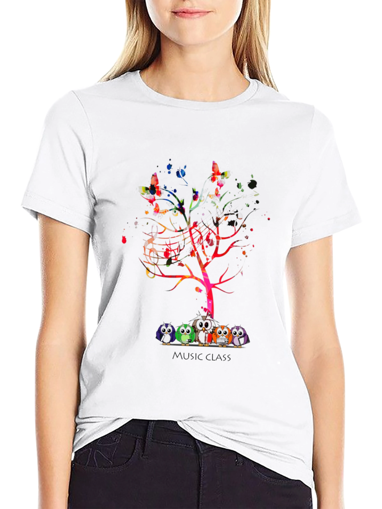 Music Class Owl Tree T-Shirt