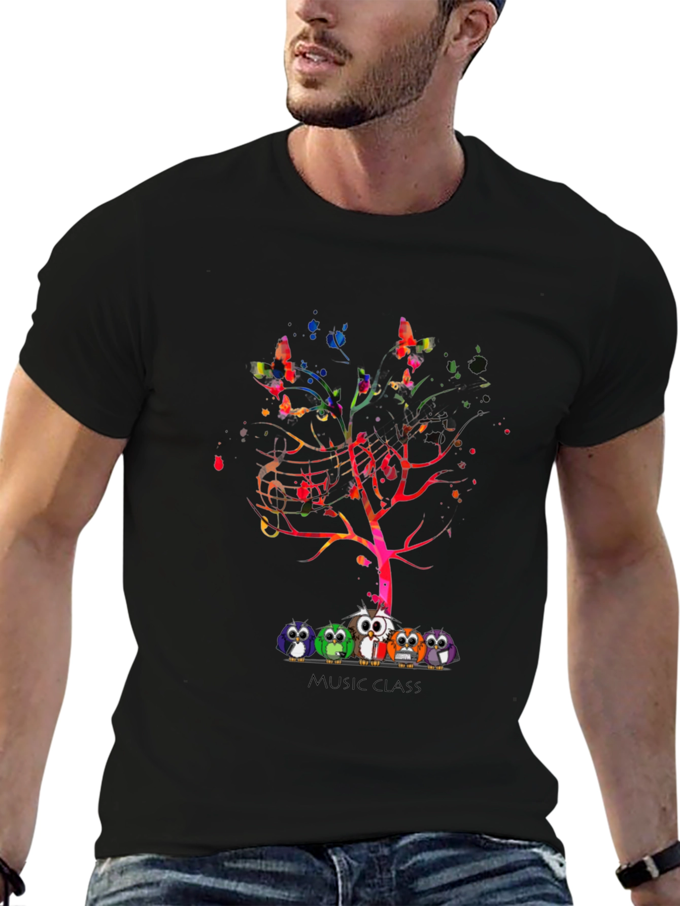 Music Class Owl Tree T-Shirt