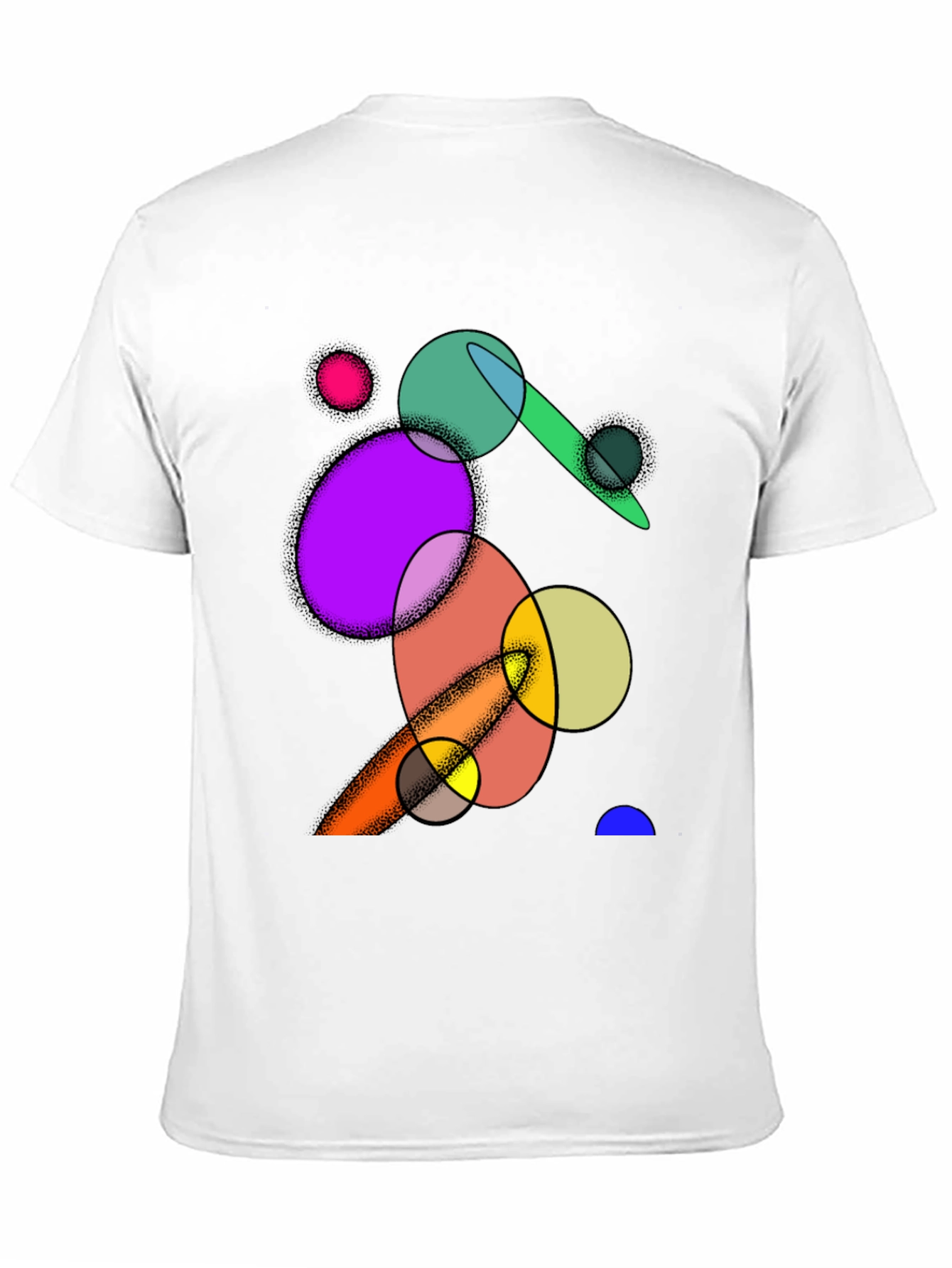 Abstract Circles Graphic Black T-Shirt