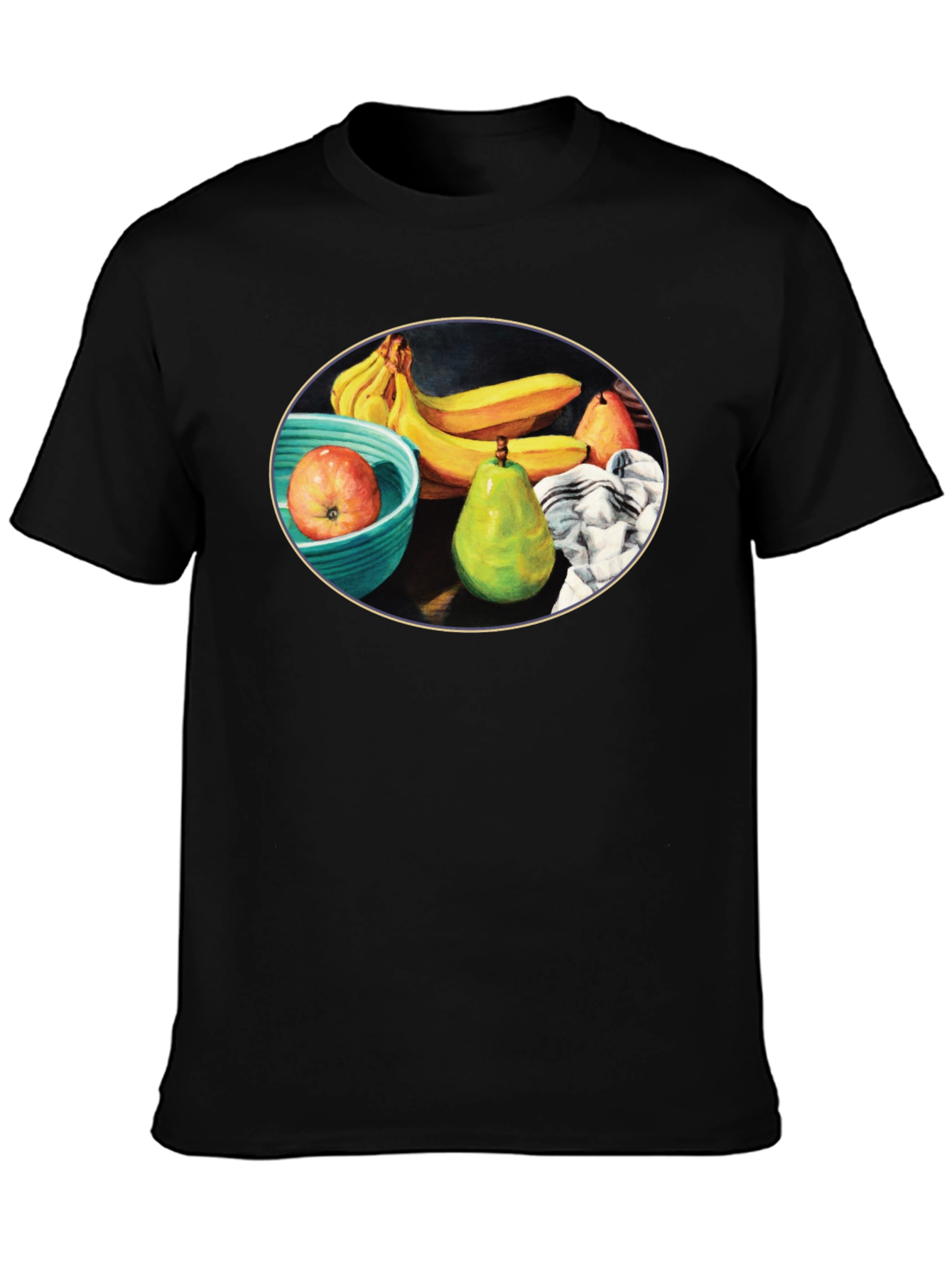 Fruit Still Life Black T-Shirt