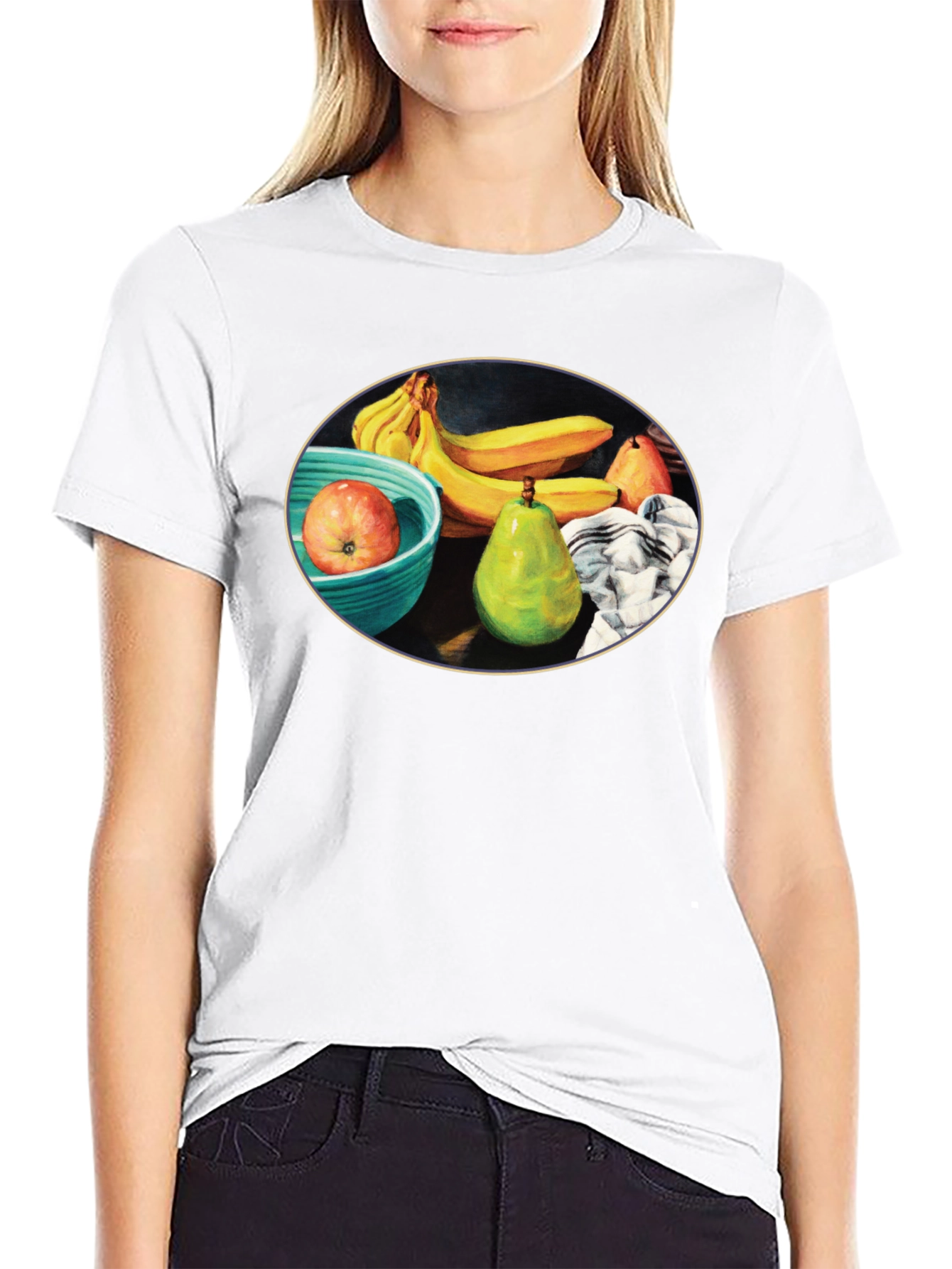 Fruit Still Life Black T-Shirt