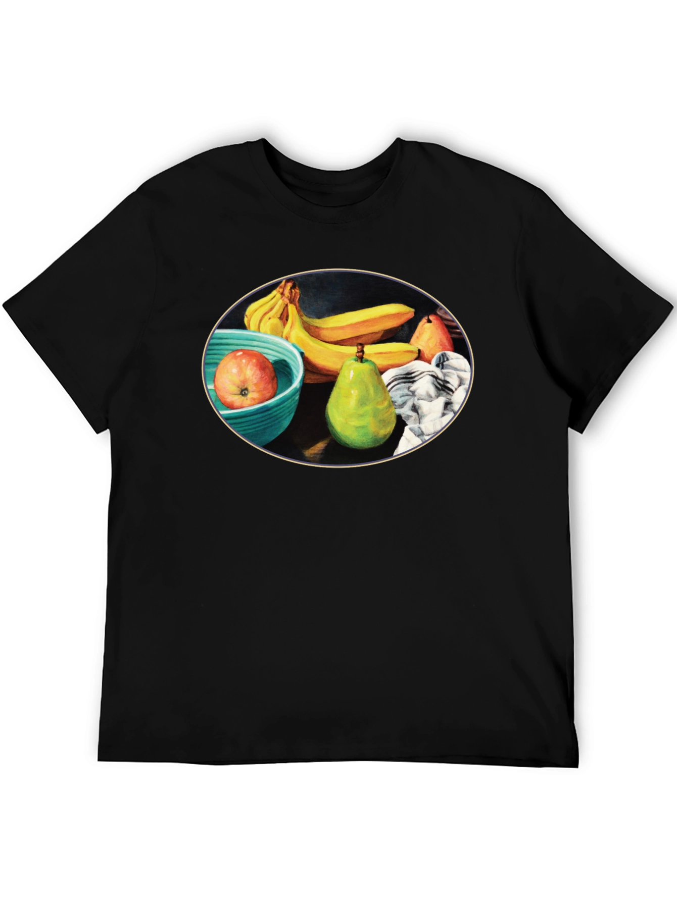 Fruit Still Life Black T-Shirt