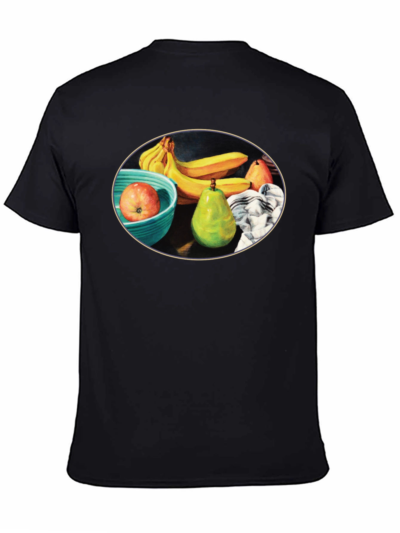 Fruit Still Life Black T-Shirt