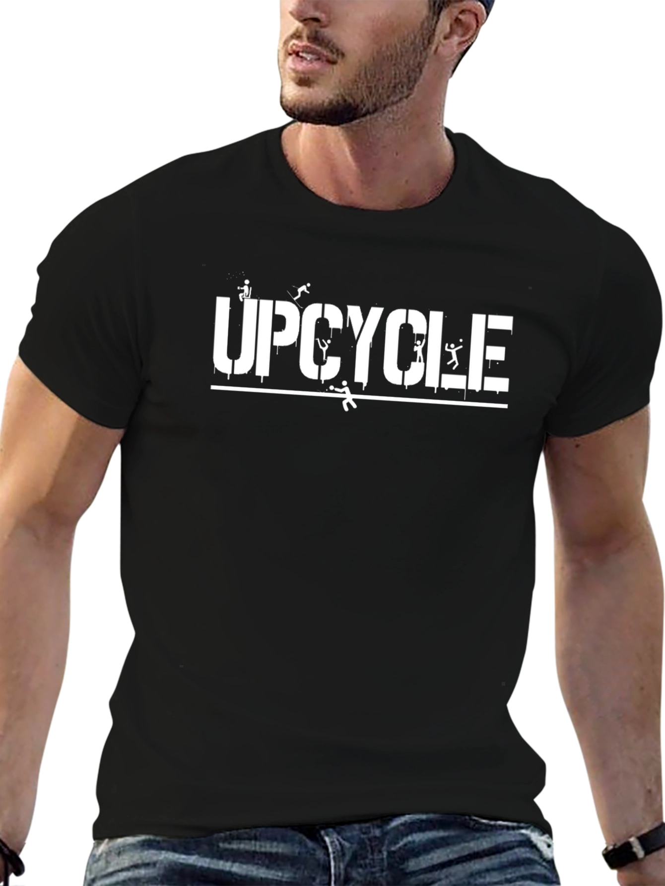 Upcycle Black Graphic Tee