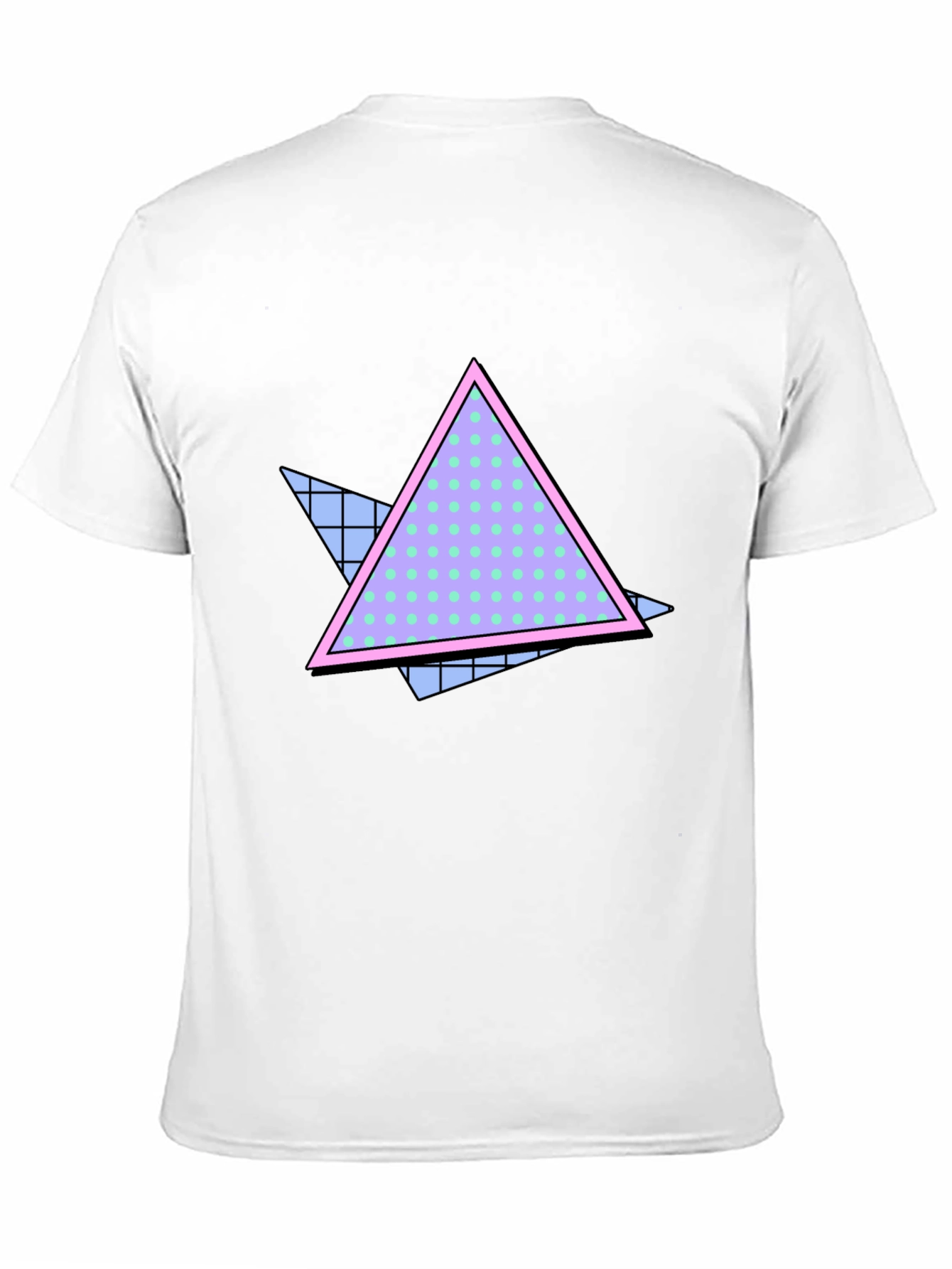 Retro Triangle Graphic Black T-Shirt