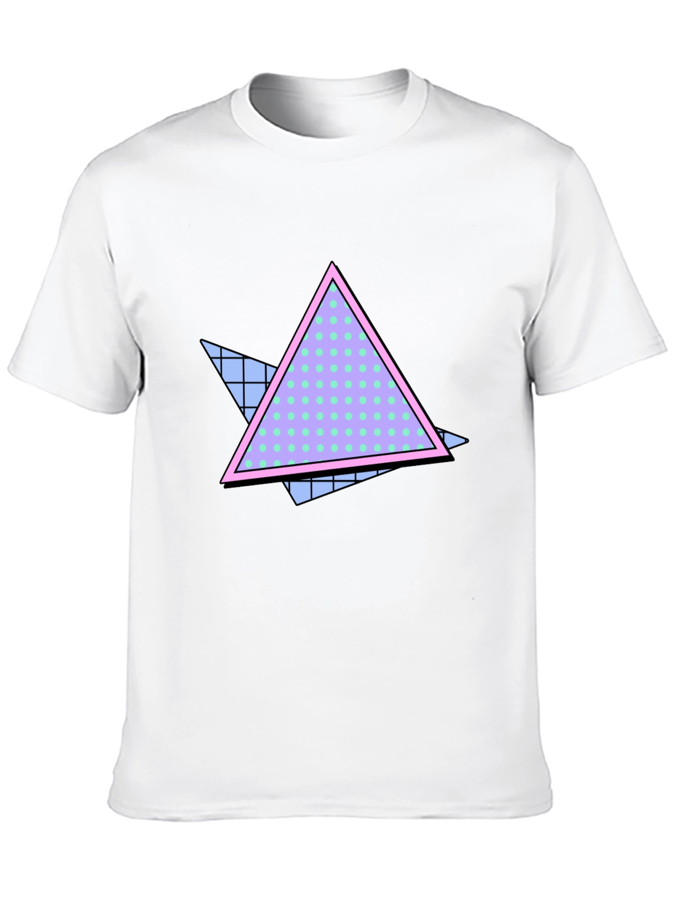 Retro Triangle Graphic Black T-Shirt