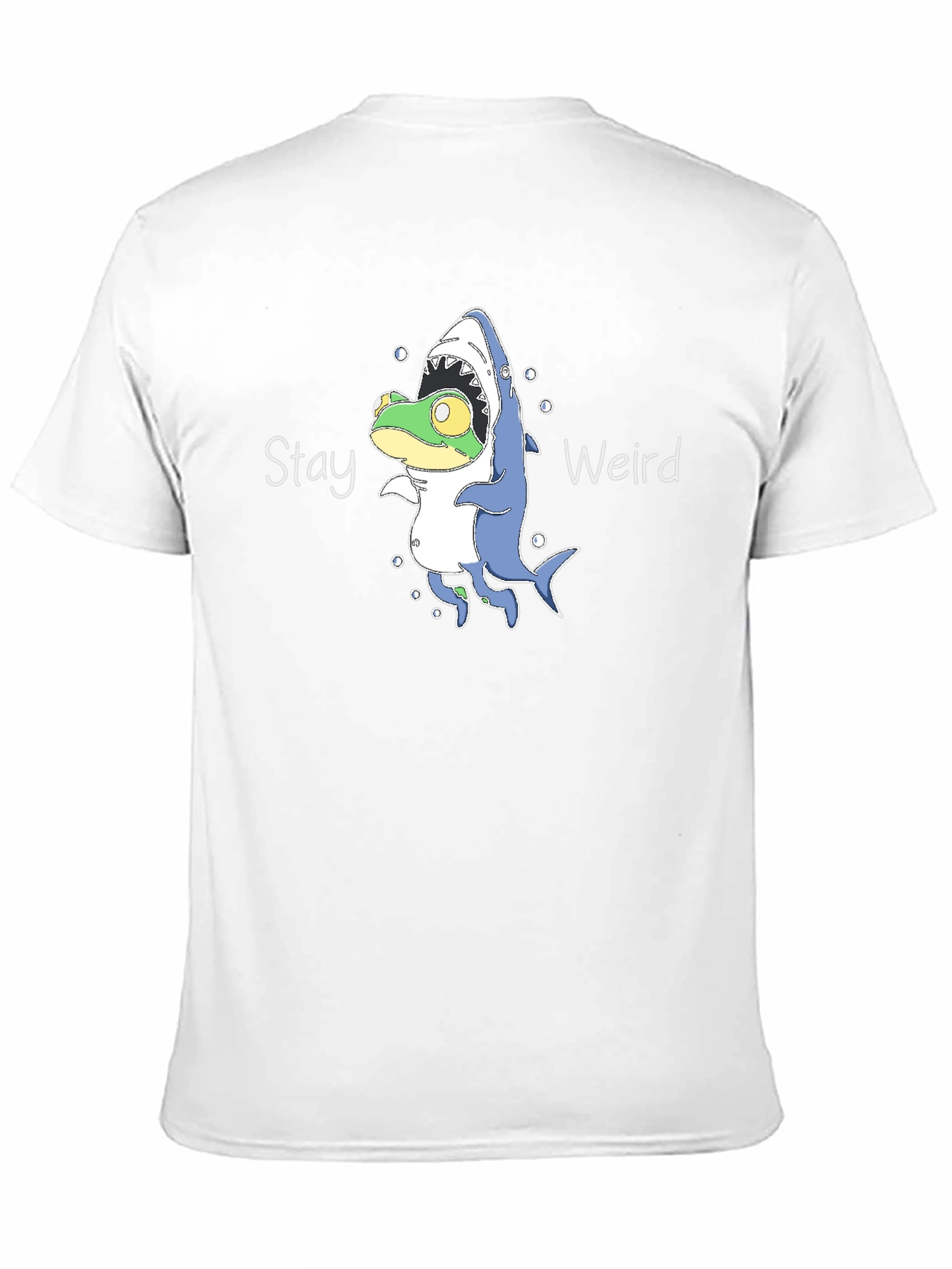 Stay Weird Frog Shark T-Shirt - Unique Graphic Tee