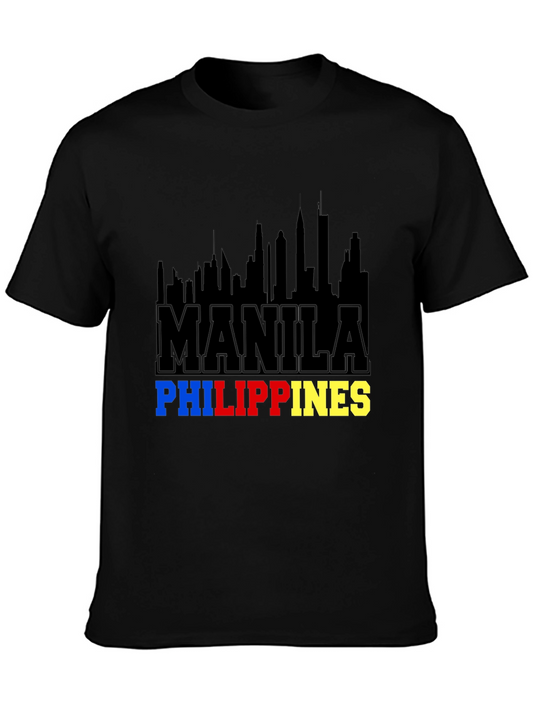 Manila Philippines Skyline Graphic T-Shirt