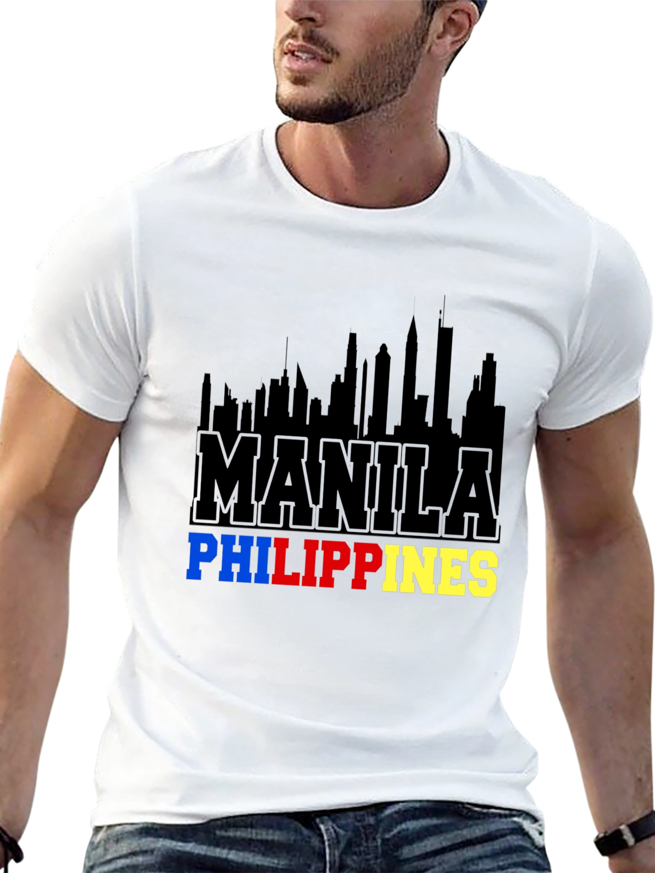 Manila Philippines Skyline Graphic T-Shirt