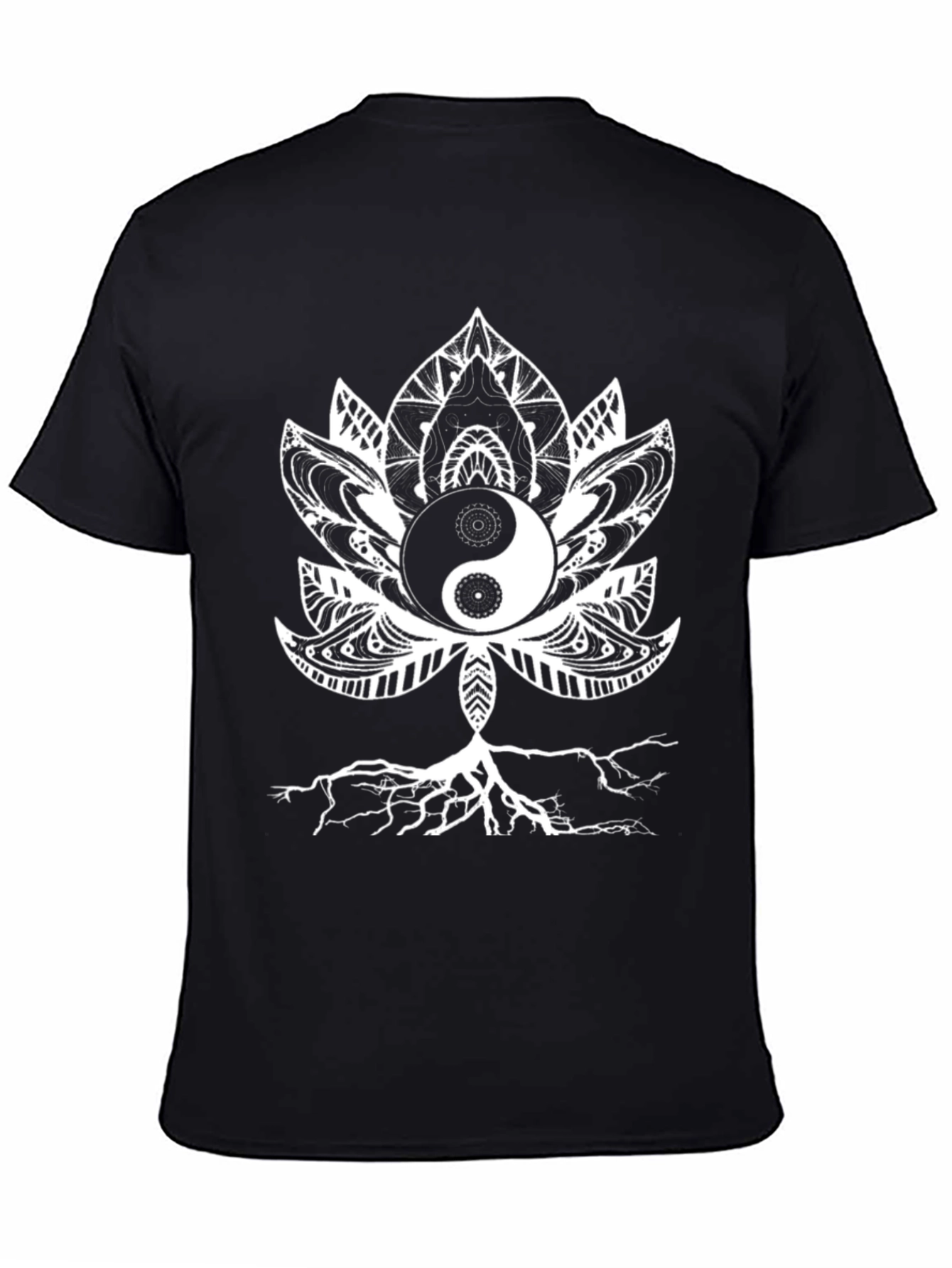 Yin Yang Lotus Root T-Shirt - Zen Style