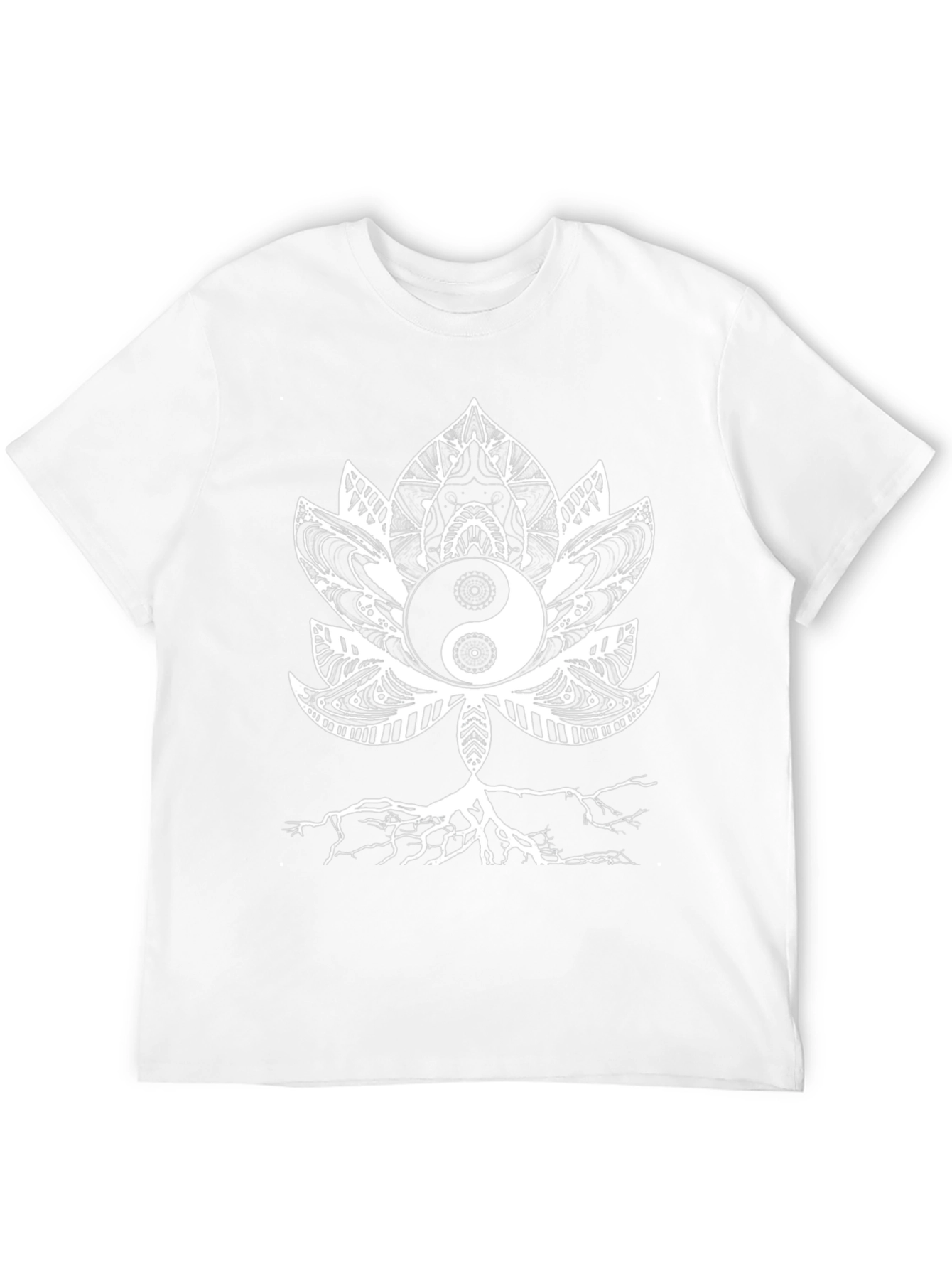 Yin Yang Lotus Root T-Shirt - Zen Style