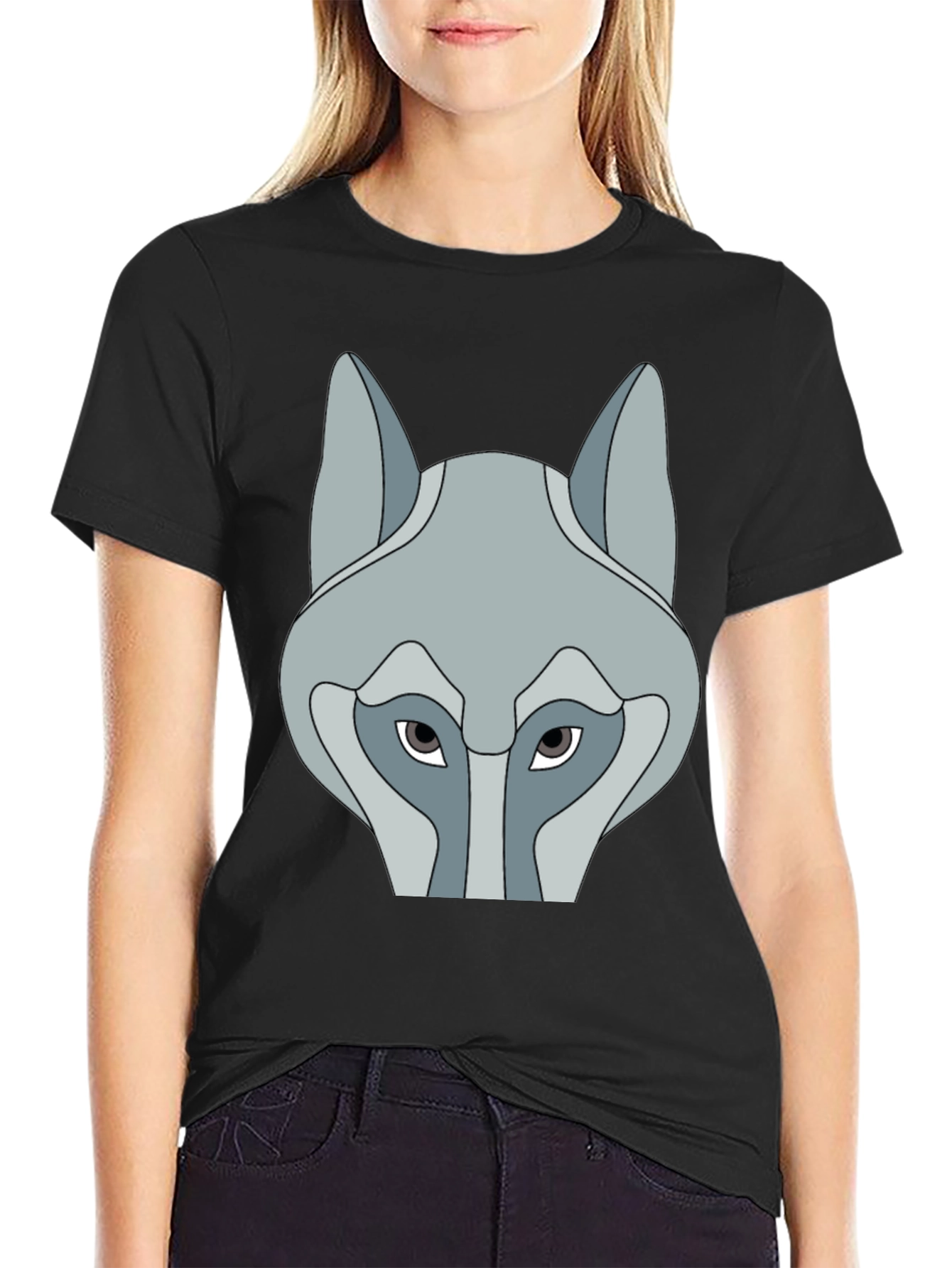 Wolf Graphic Tee - Stylish Black T-Shirt