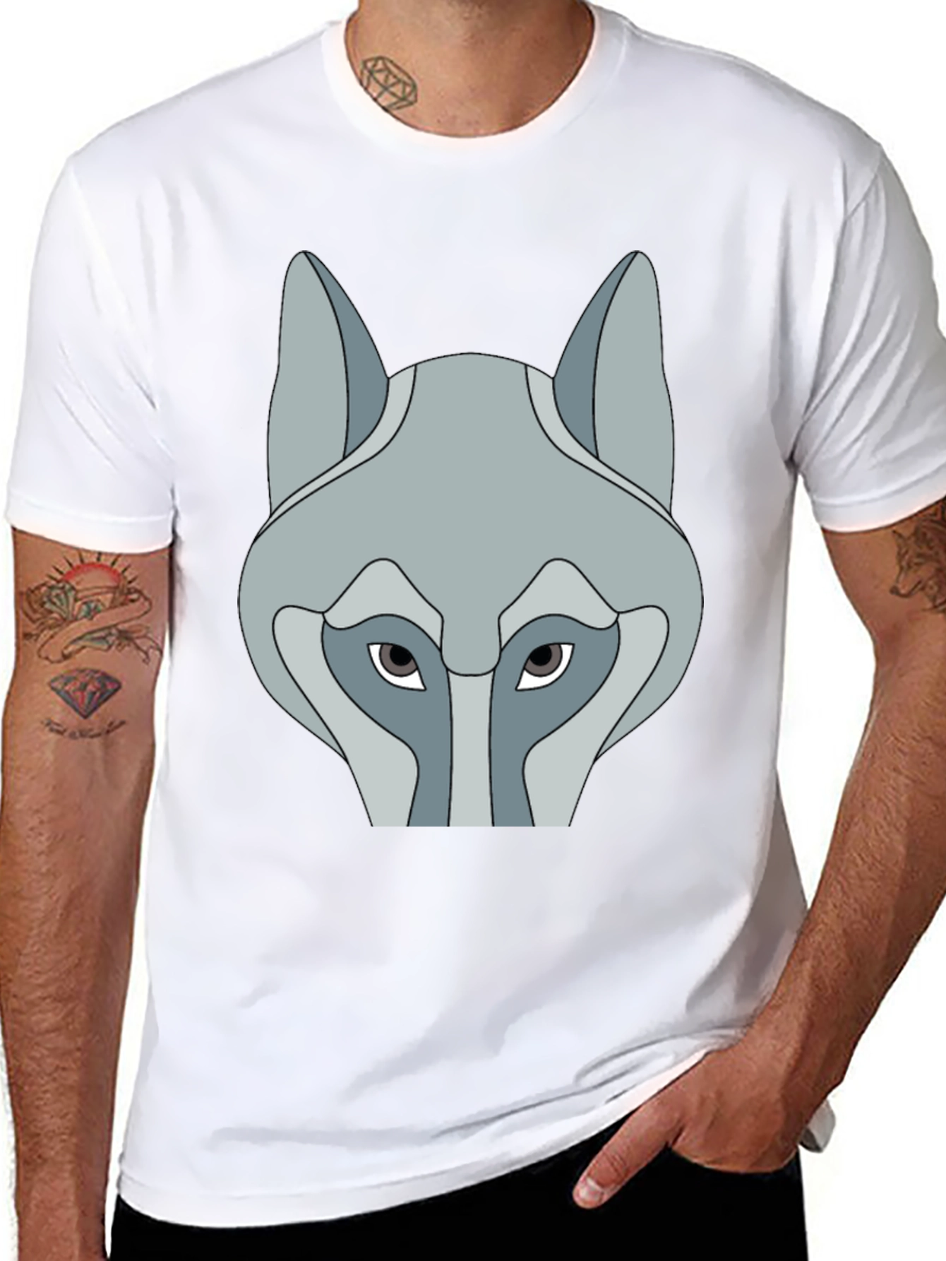 Wolf Graphic Tee - Stylish Black T-Shirt