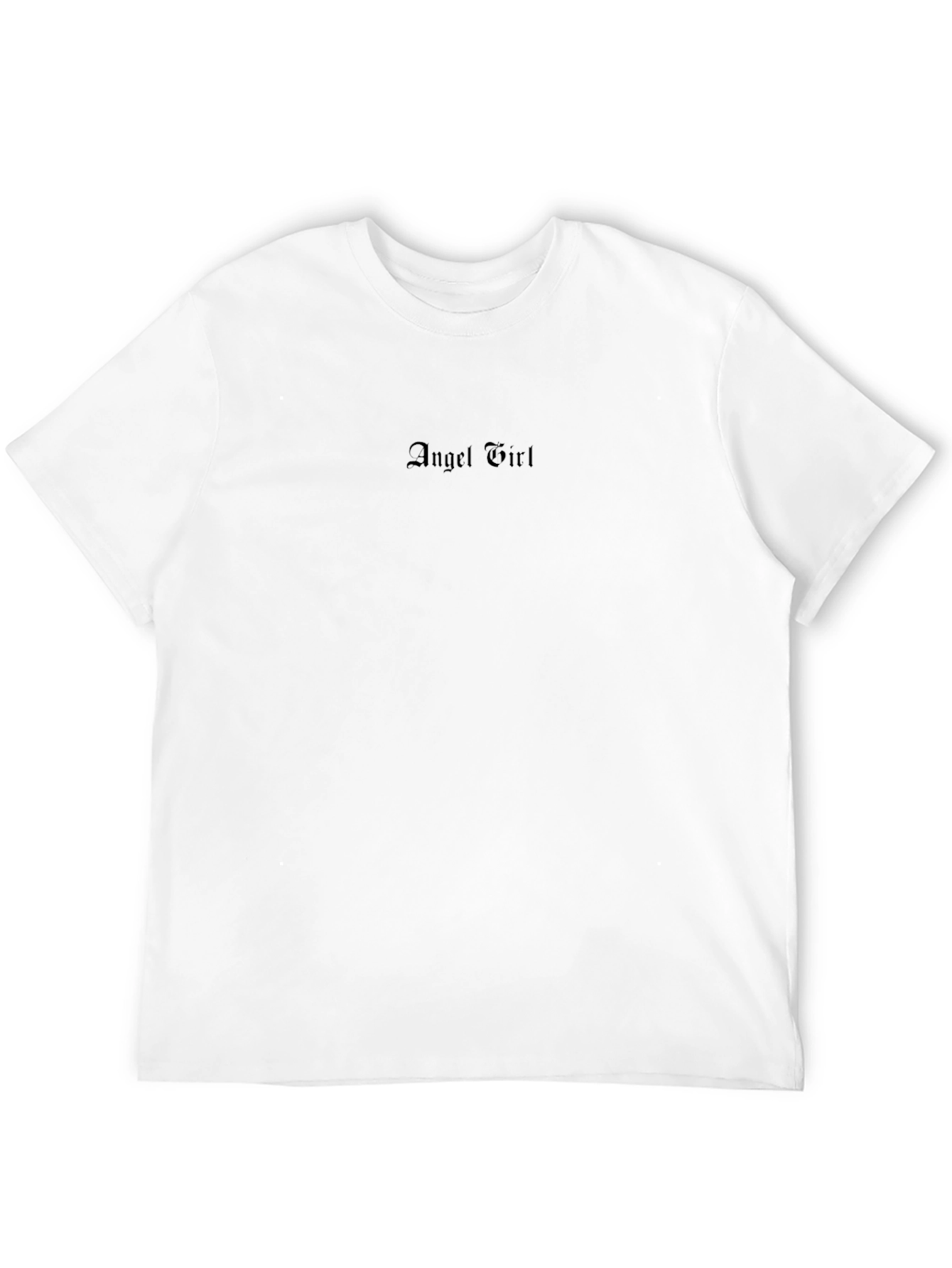 Angel Girl Black Graphic Tee - Casual & Stylish