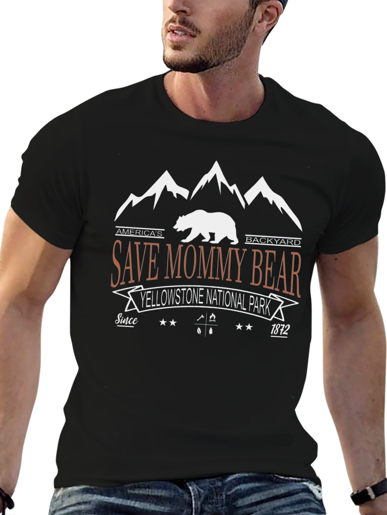 Save Mommy Bear Tee: Yellowstone National Park T-Shirt
