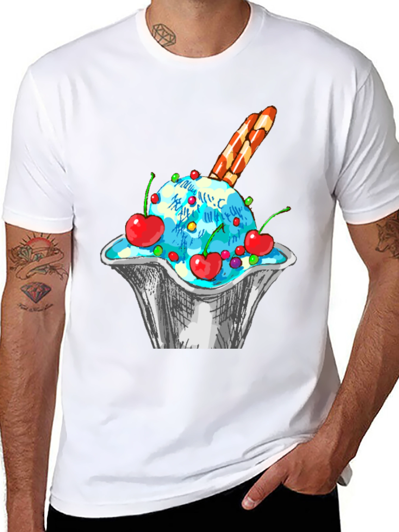 Ice Cream Sundae Graphic T-Shirt