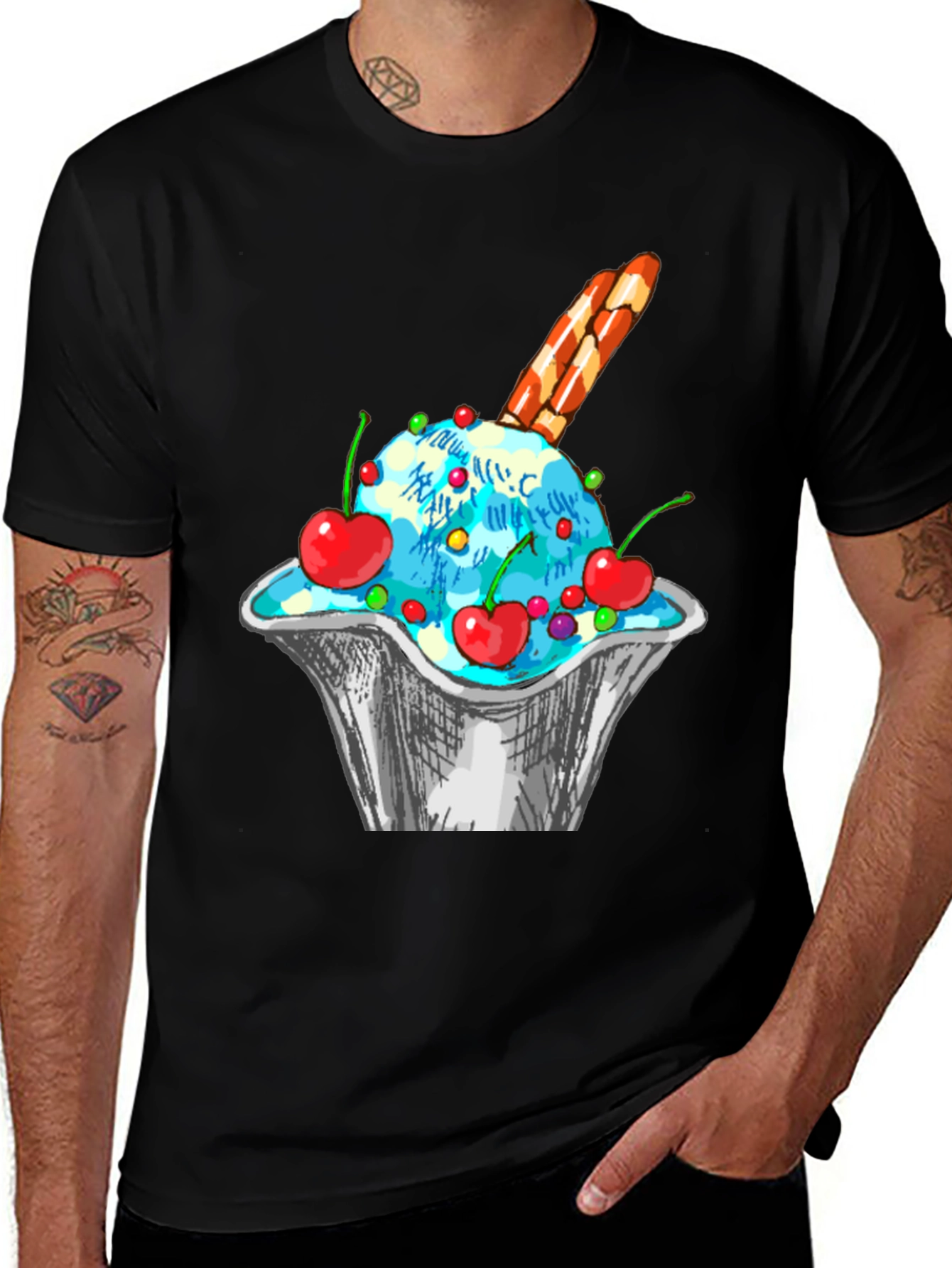 Ice Cream Sundae Graphic T-Shirt