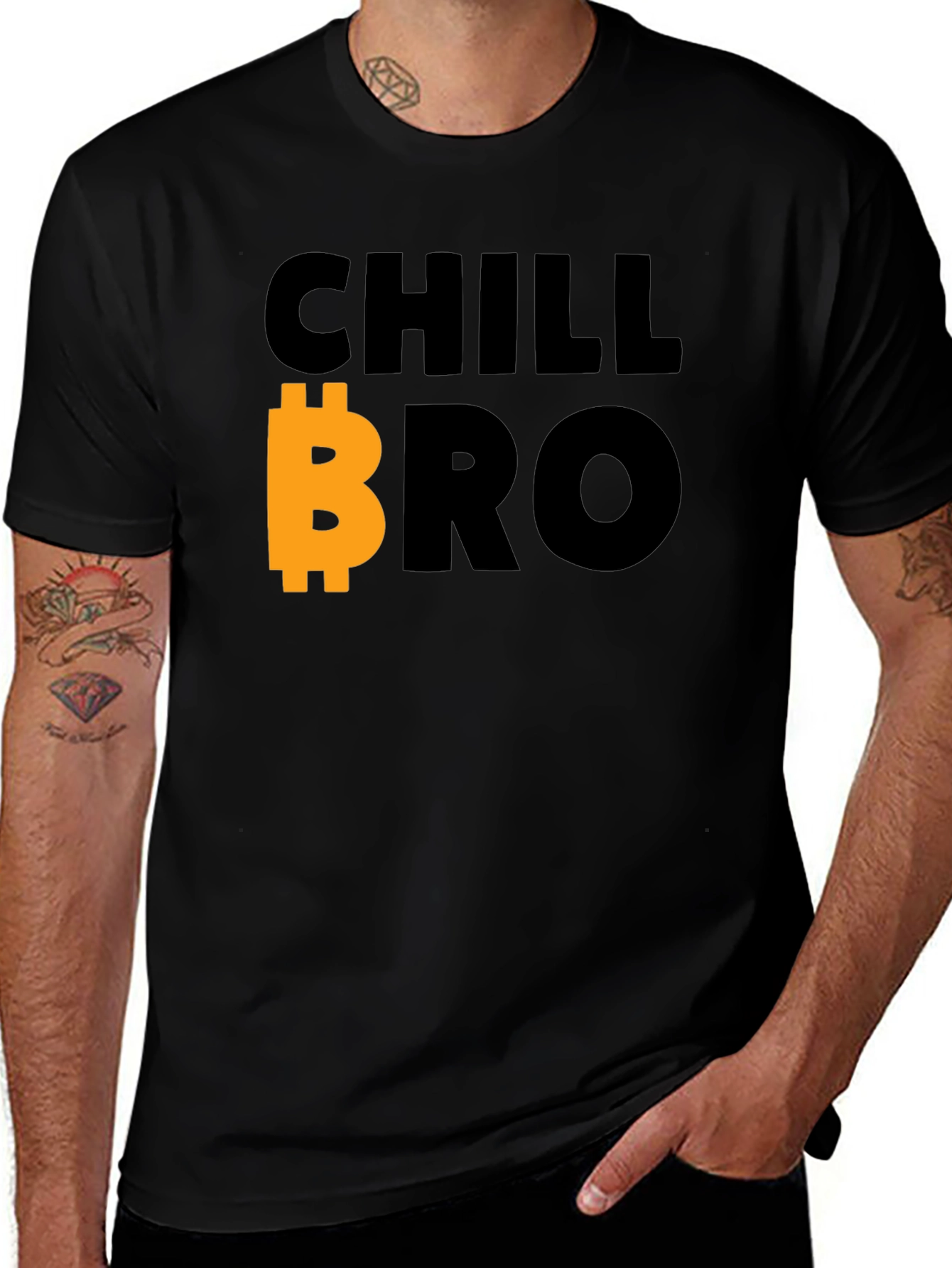 Chill Bro Bitcoin T-Shirt - Black Crypto Tee
