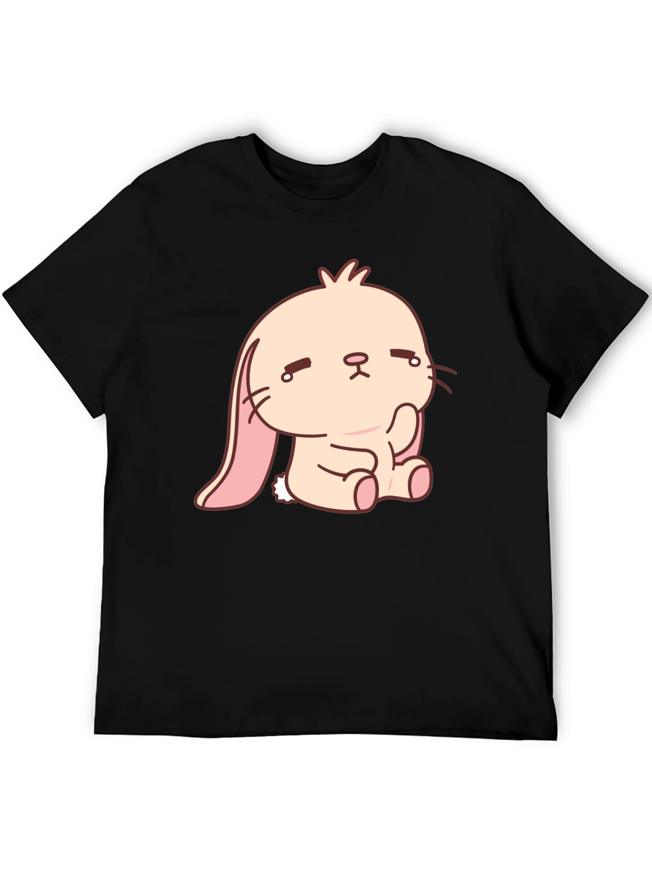 Sad Bunny Graphic Tee - Black Cotton Comfort