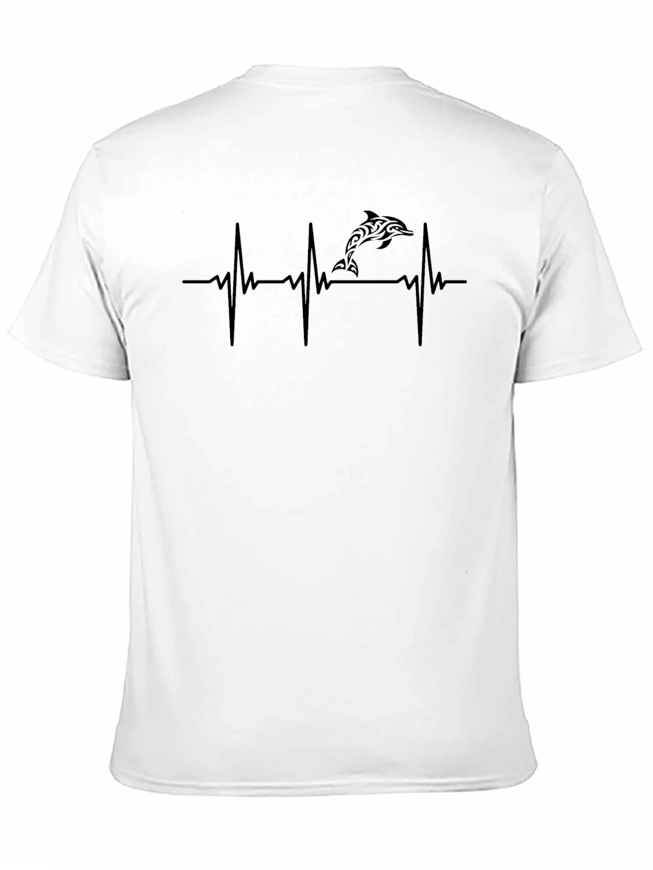 Heartbeat Dolphin Graphic Tee - Soft Cotton Blend
