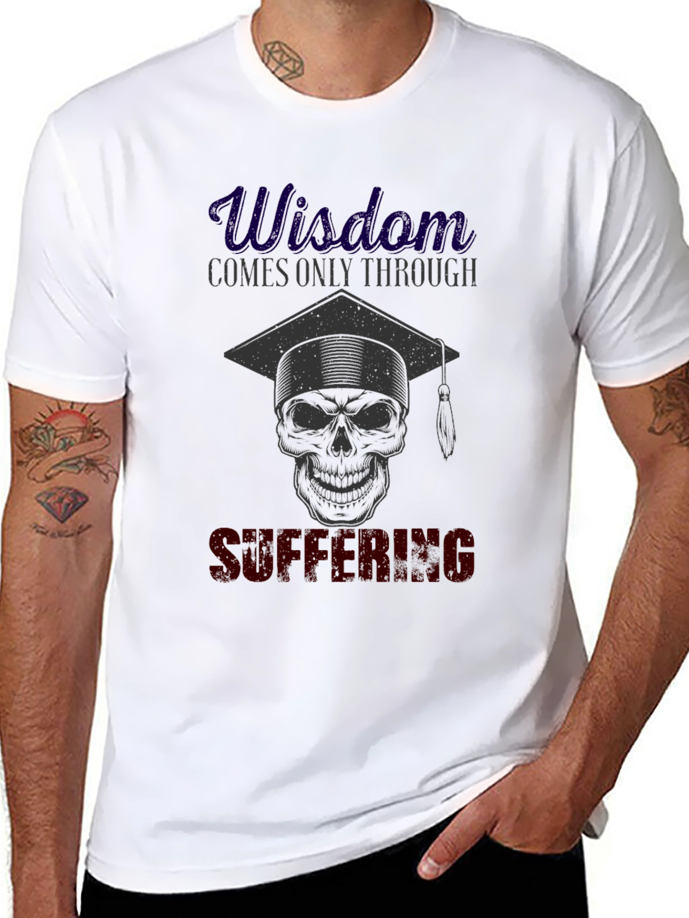 Wisdom Through Suffering Skull T-Shirt