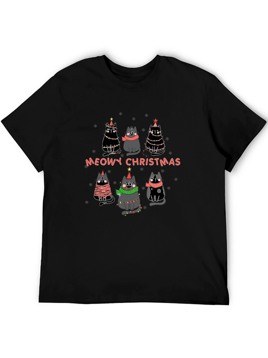 Meowy Christmas Cat T-Shirt