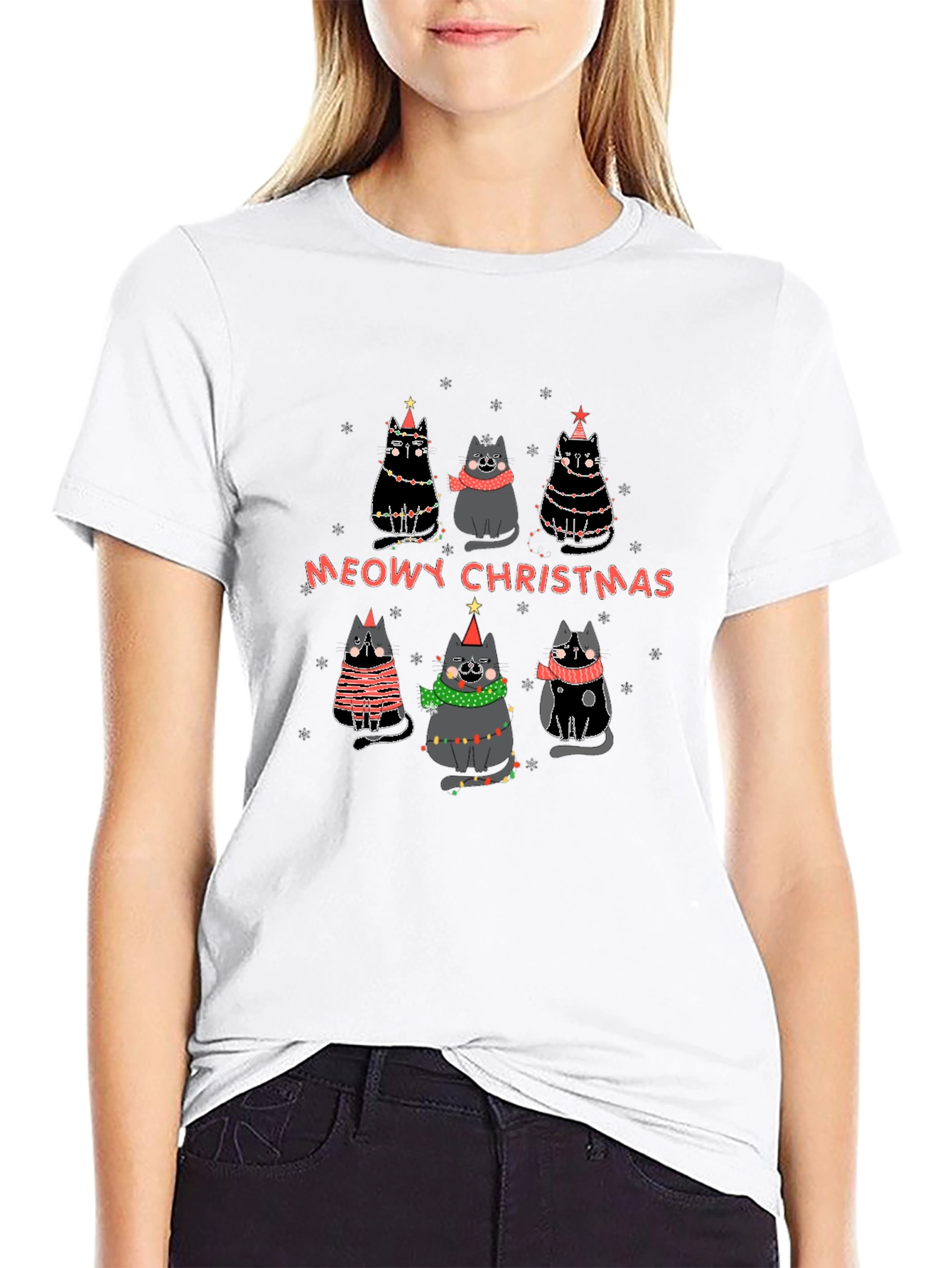 Meowy Christmas Cat T-Shirt