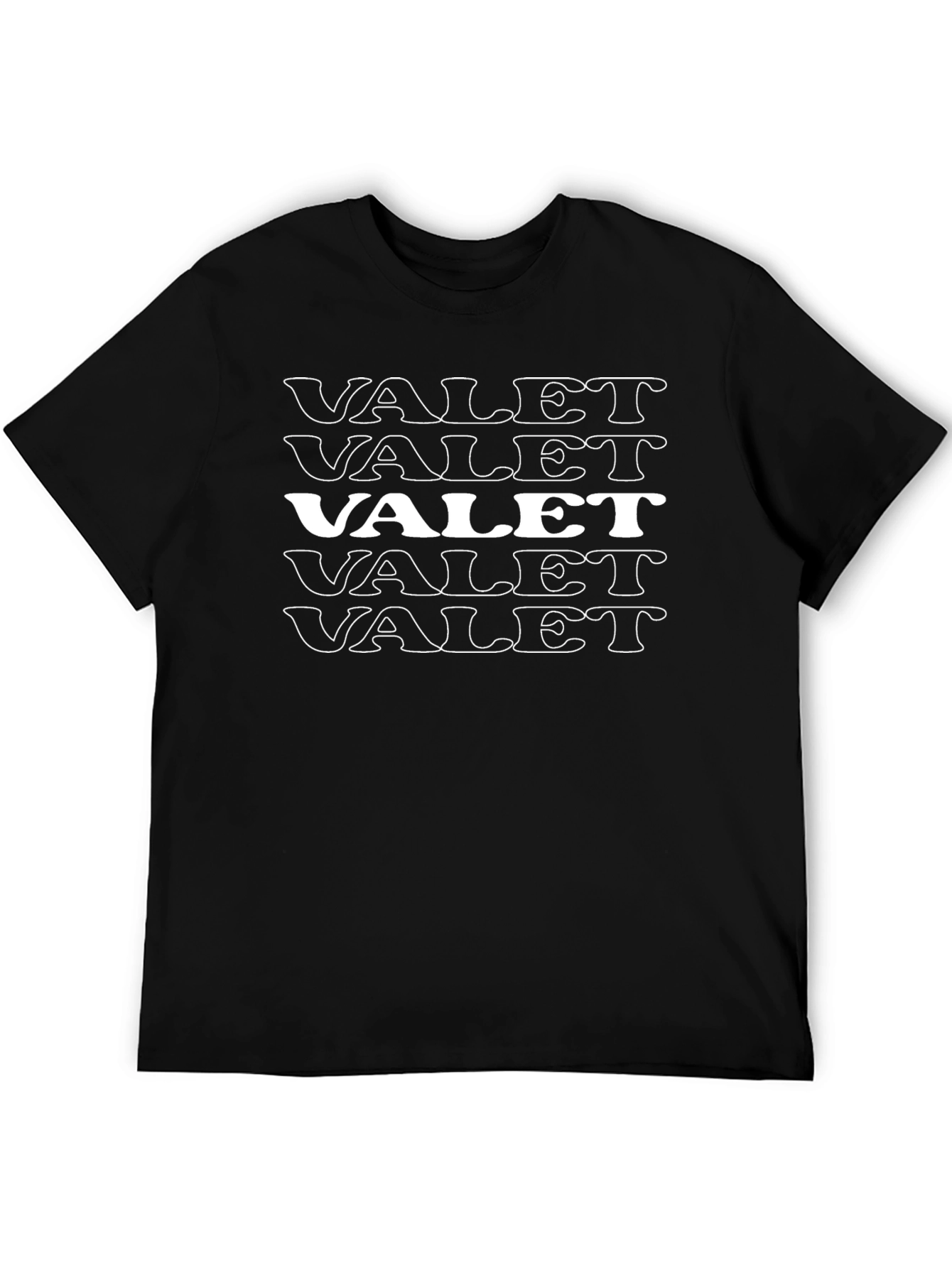 Retro Valet Graphic Tee - Black