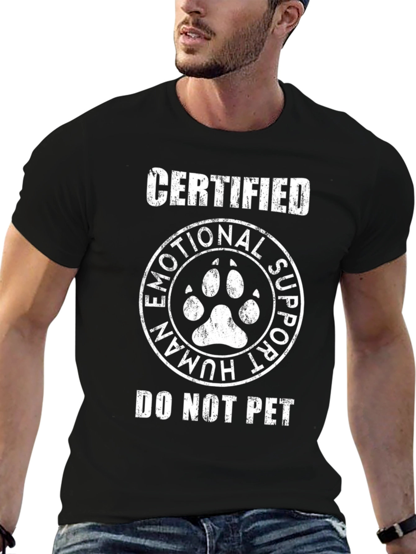 Emotional Support Human Certified Pet T-Shirt