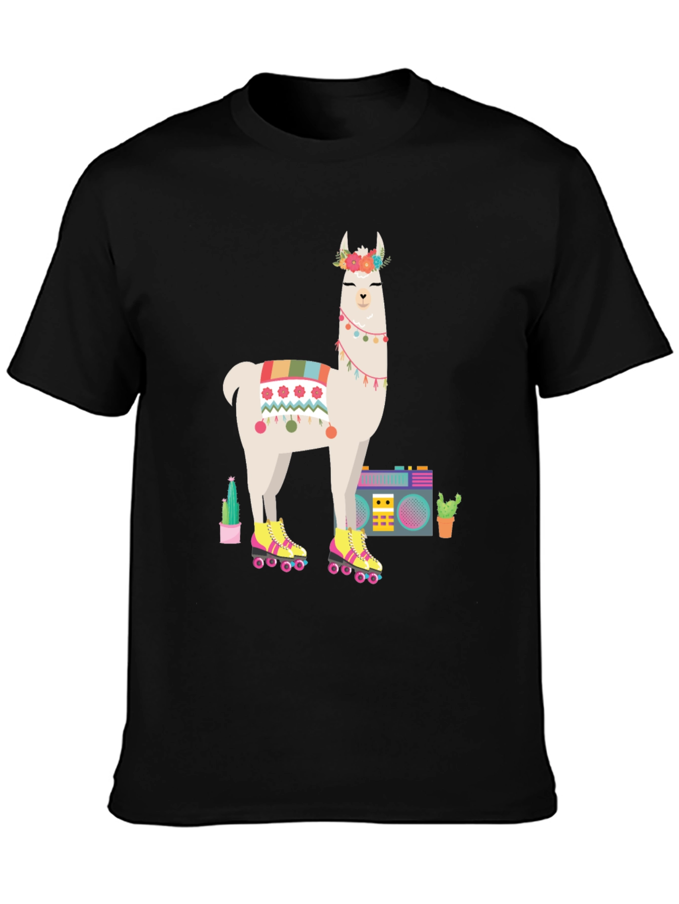 Llama Roller Skate Tee - Cool Graphic Print
