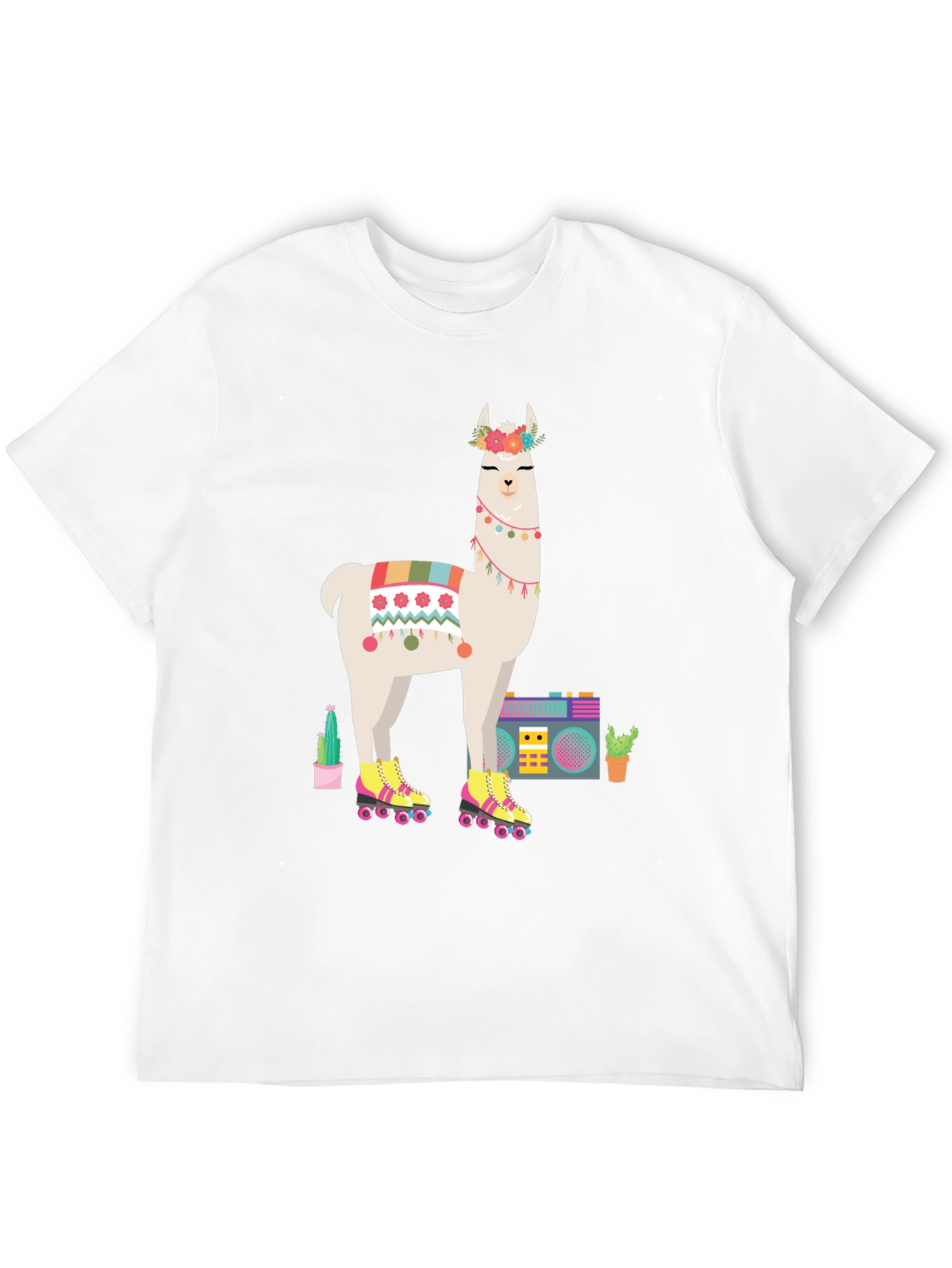 Llama Roller Skate Tee - Cool Graphic Print
