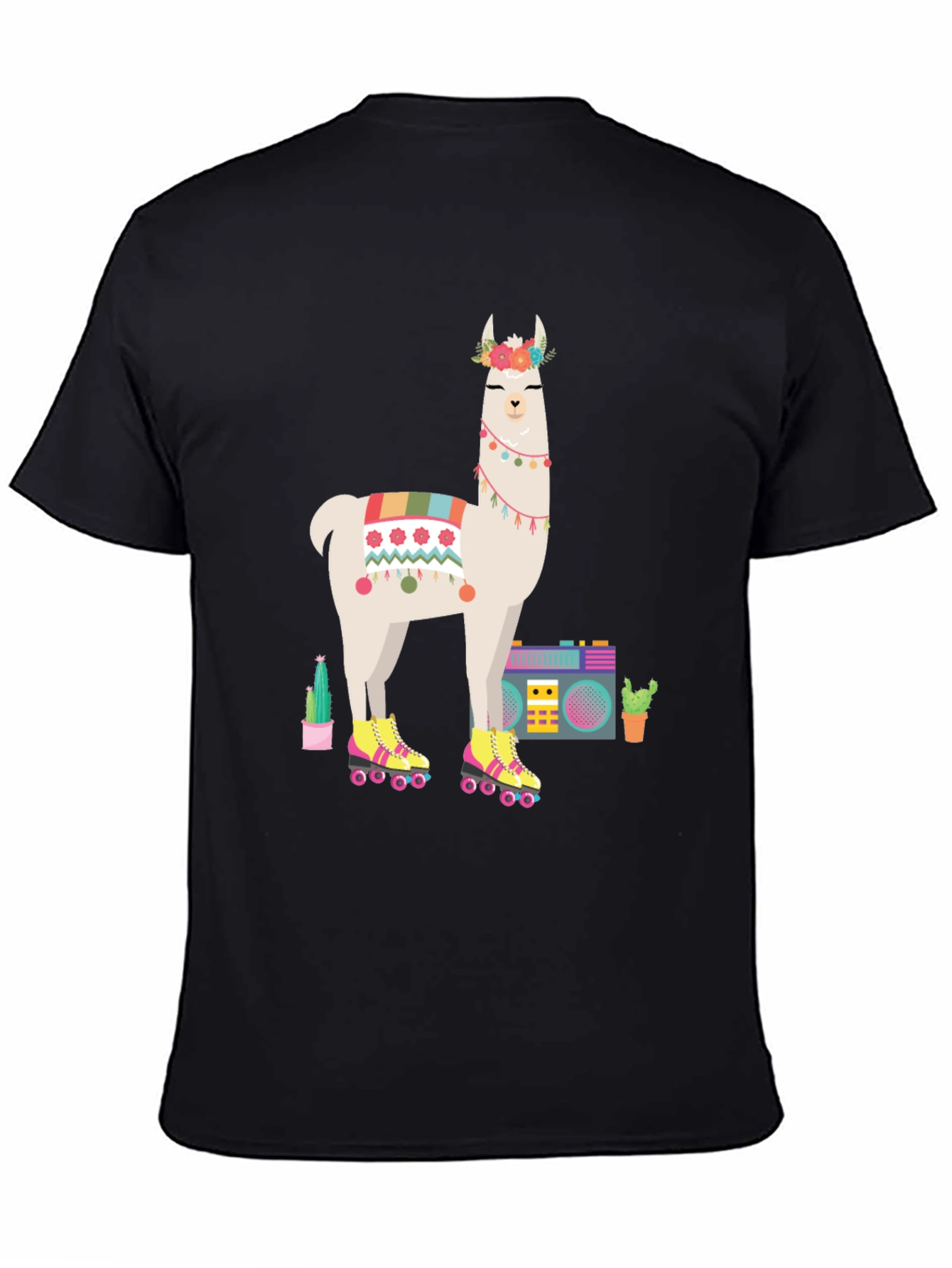 Llama Roller Skate Tee - Cool Graphic Print