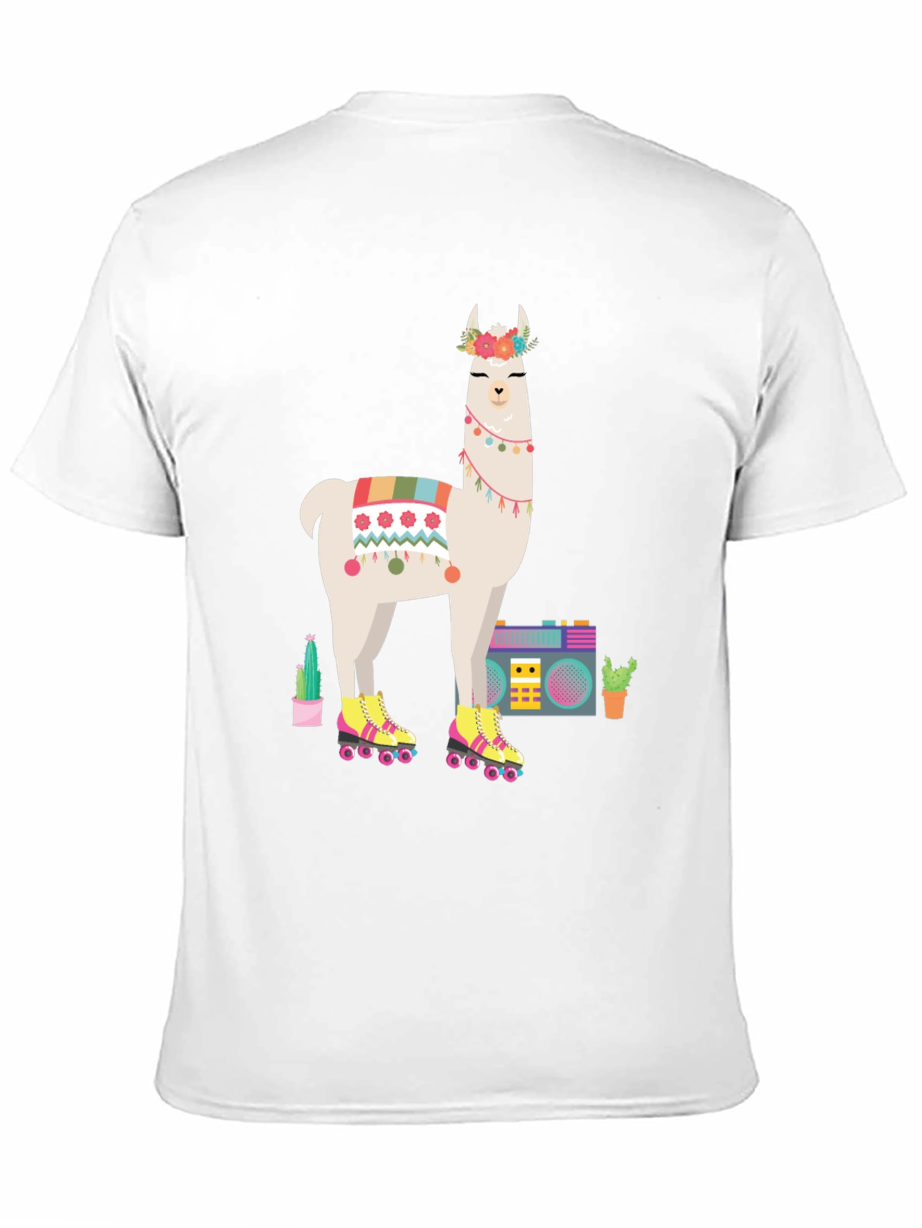 Llama Roller Skate Tee - Cool Graphic Print