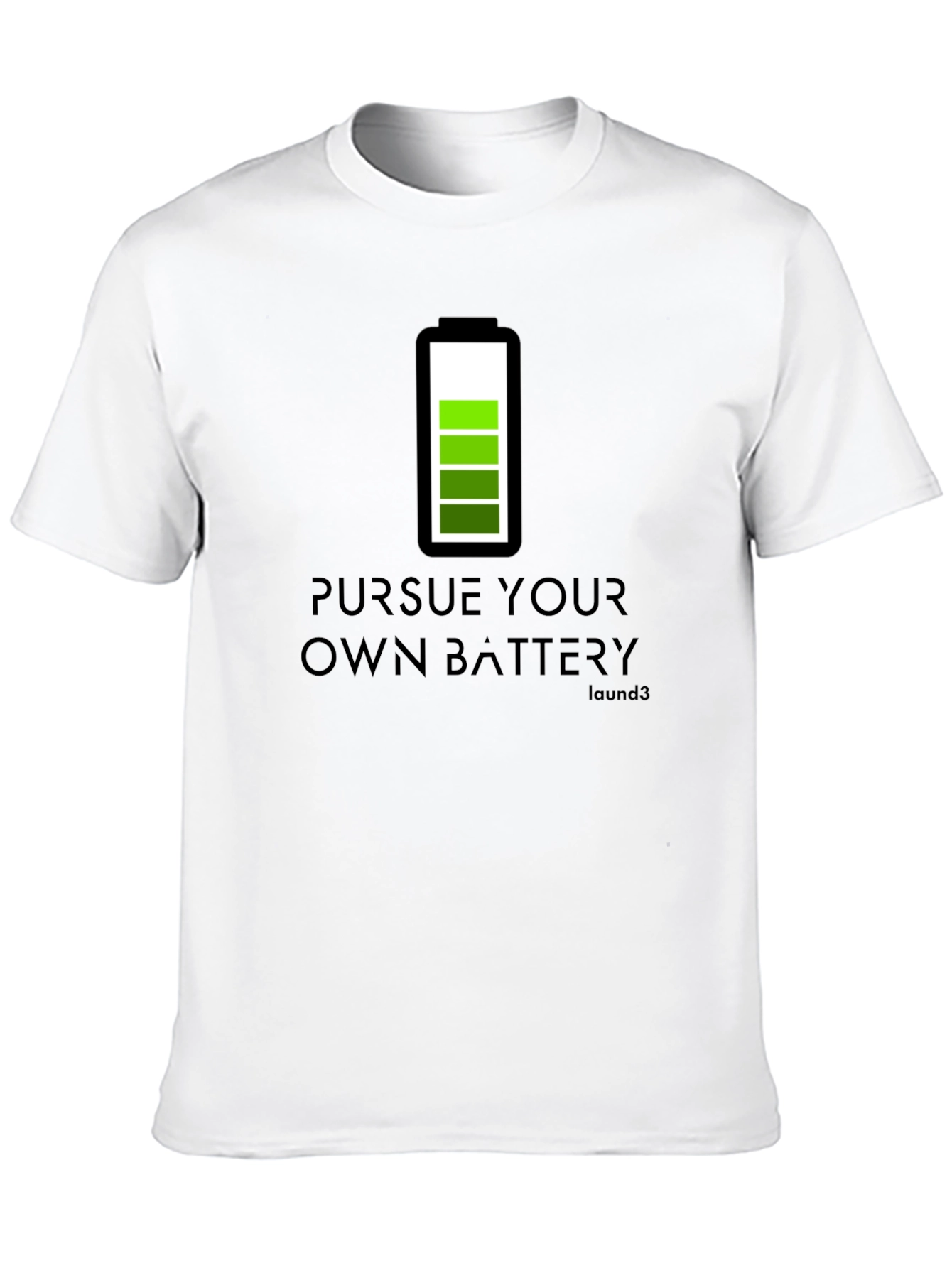 Pursue Your Own Battery T-Shirt - Black Graphic Tee