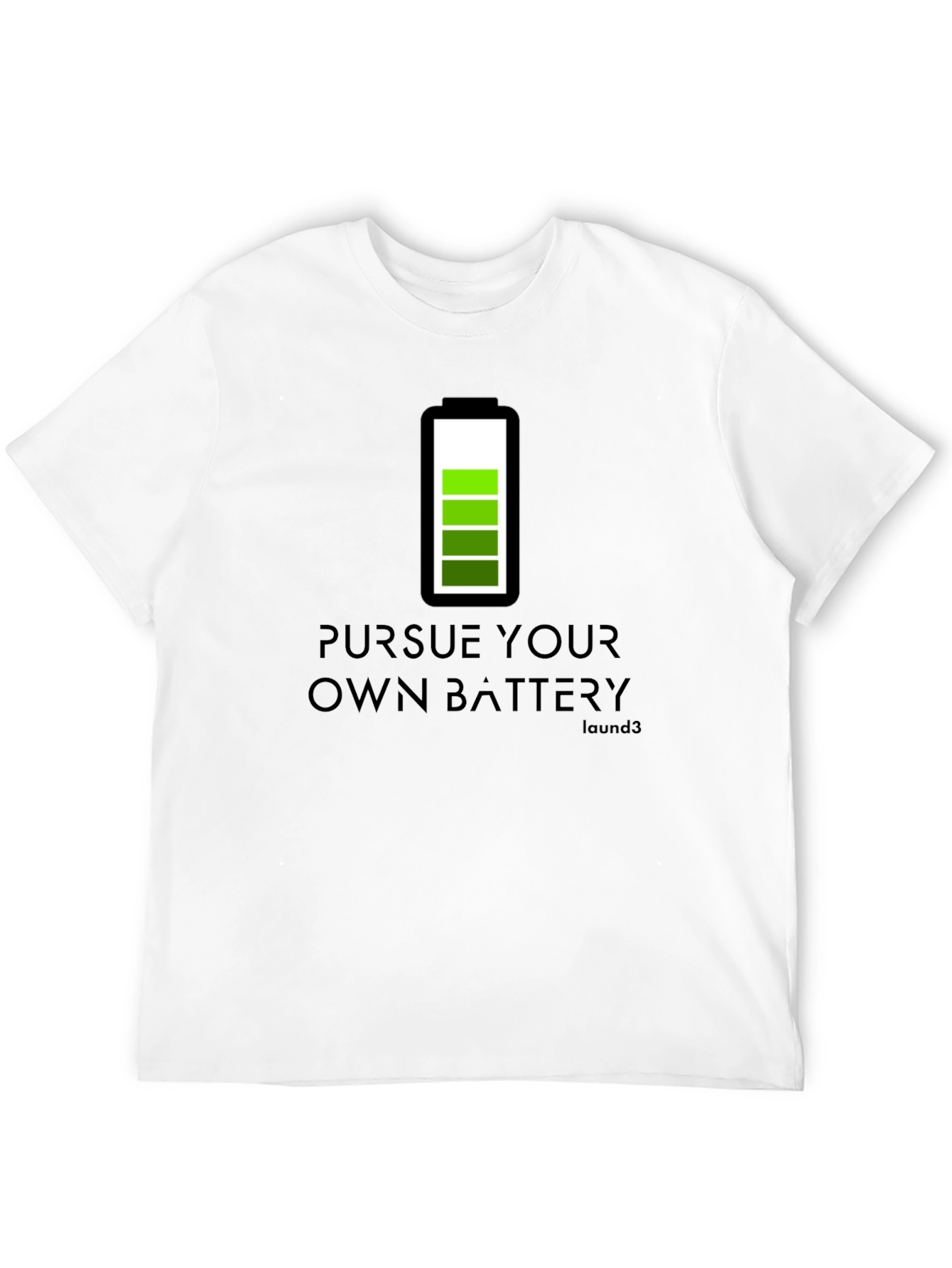 Pursue Your Own Battery T-Shirt - Black Graphic Tee