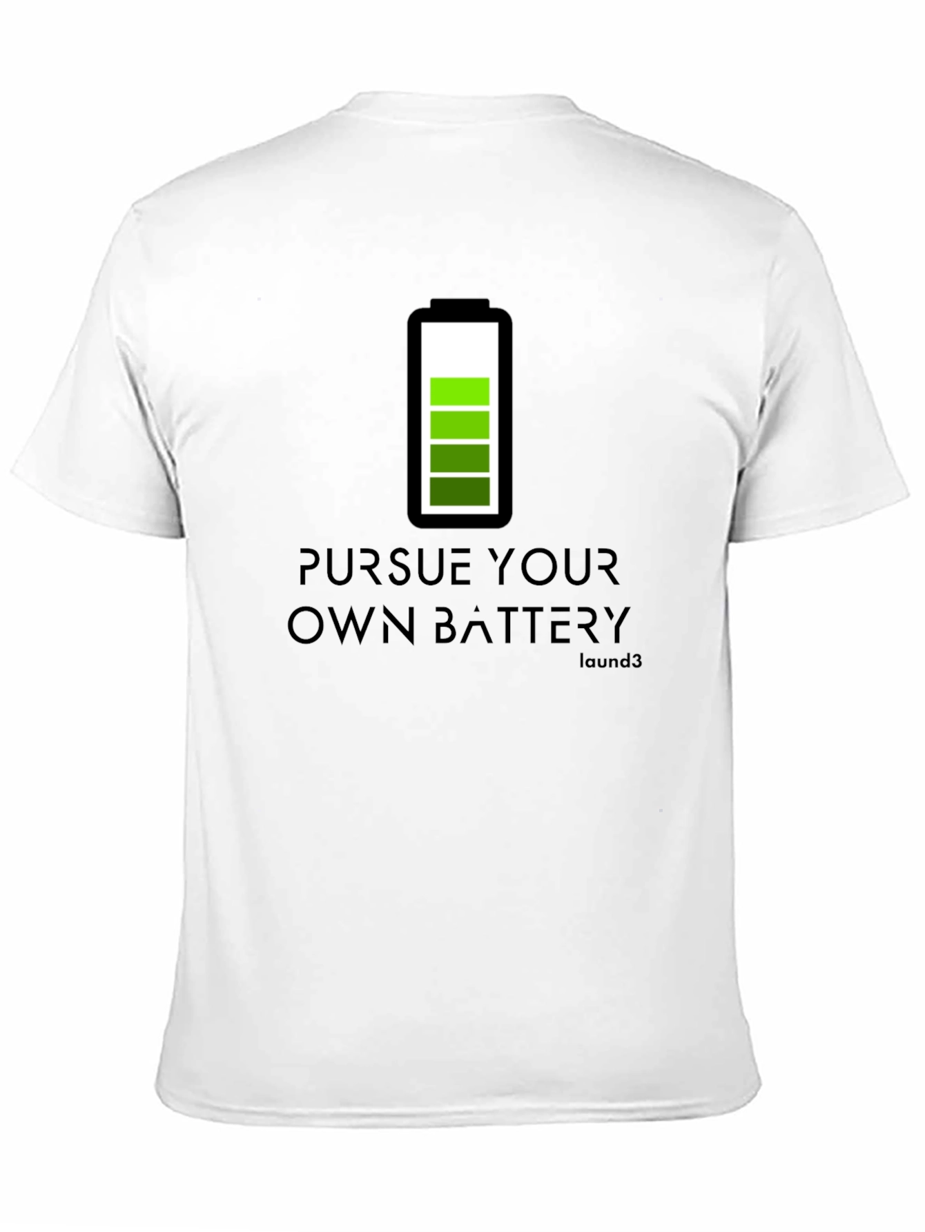 Pursue Your Own Battery T-Shirt - Black Graphic Tee