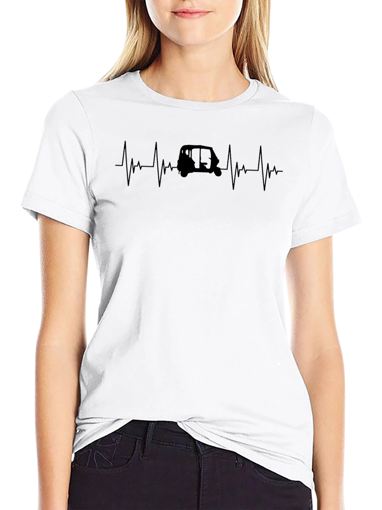 Auto Rickshaw Heartbeat T-Shirt - Black