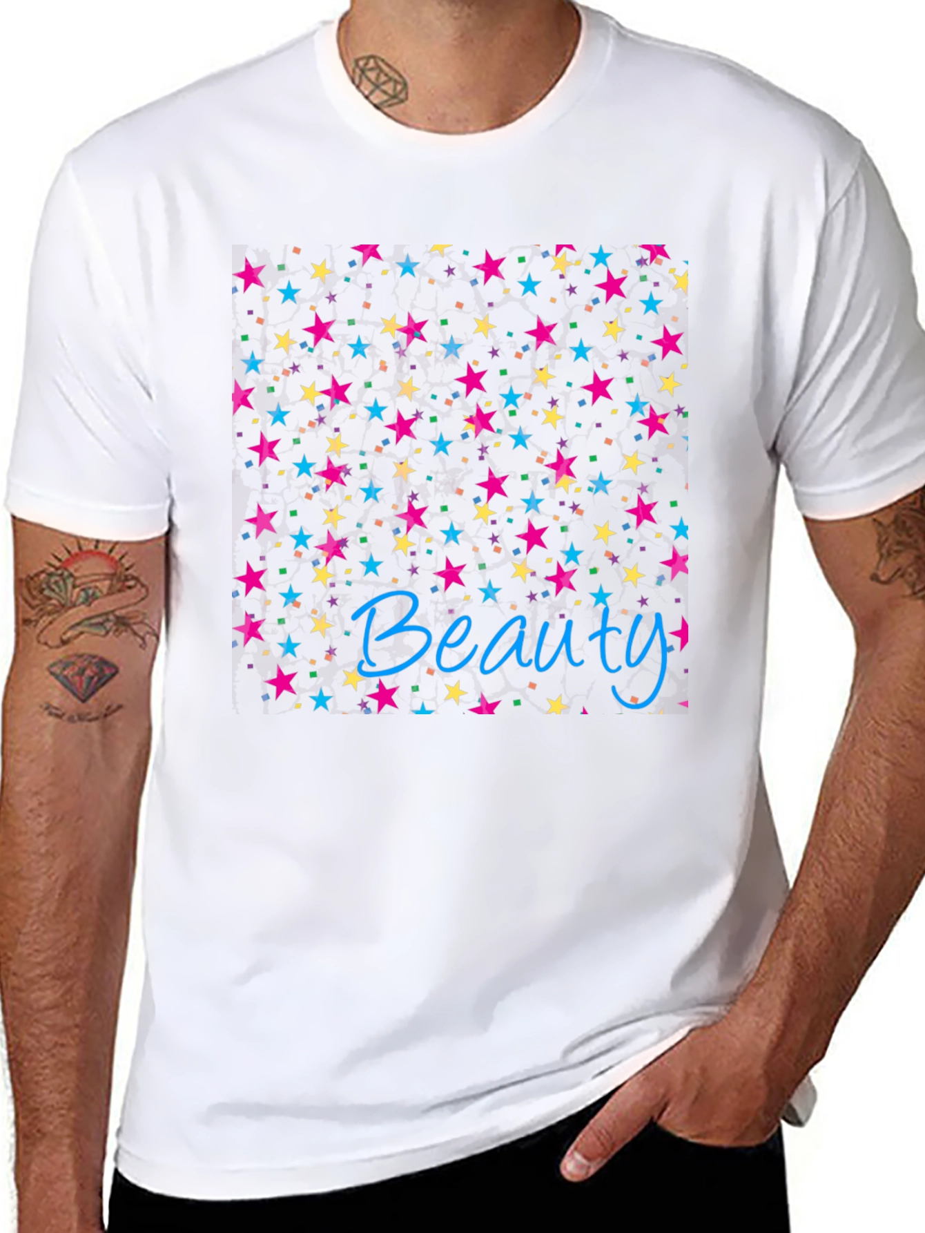 Beauty Starry Night Black T-Shirt