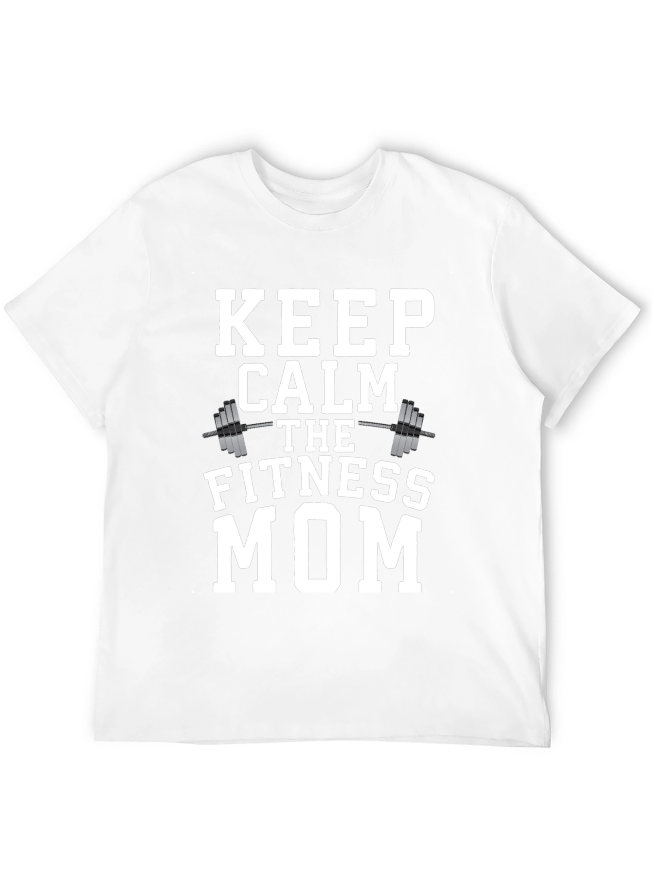 Keep Calm Fitness Mom Black T-Shirt