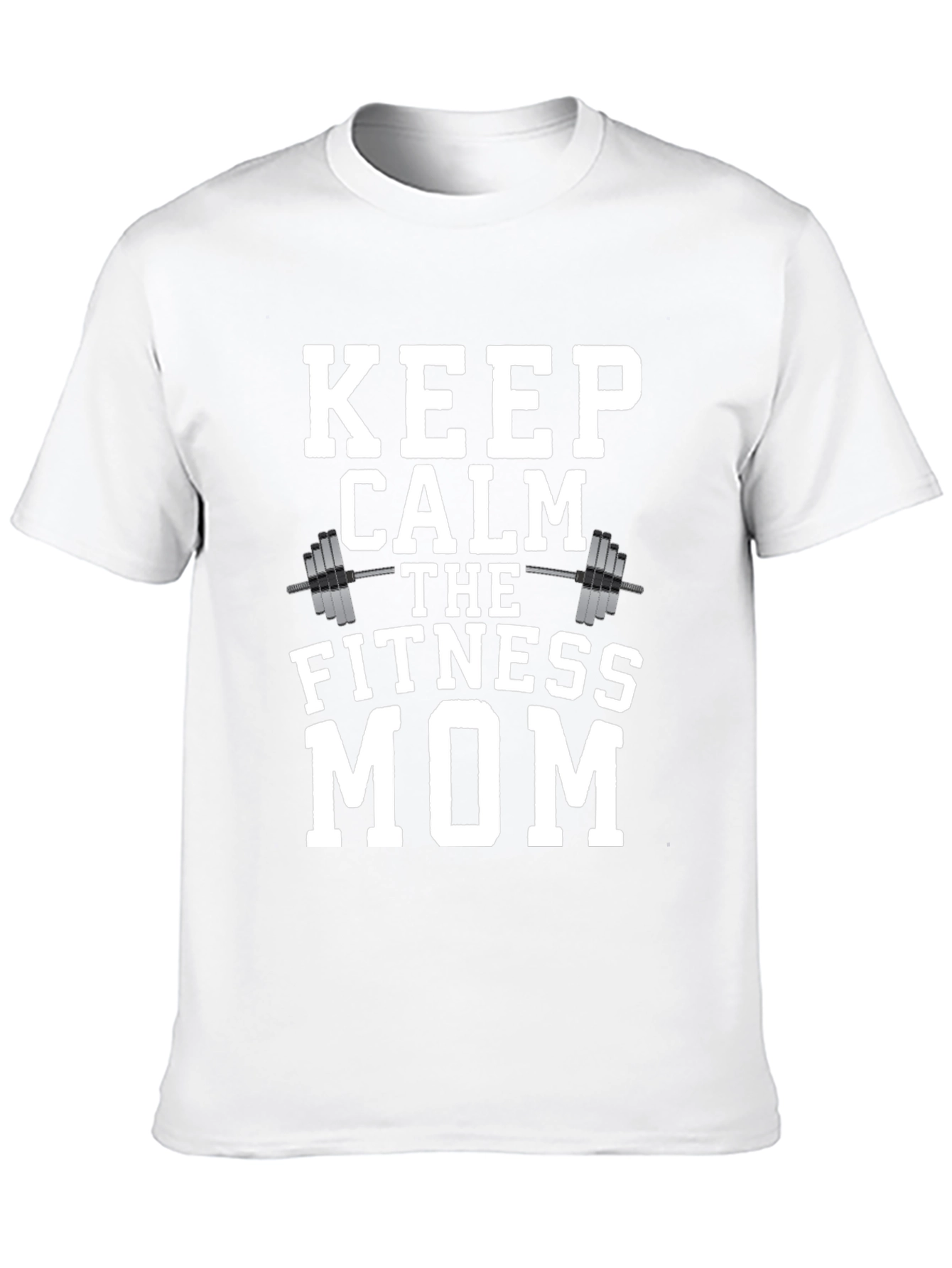 Keep Calm Fitness Mom Black T-Shirt