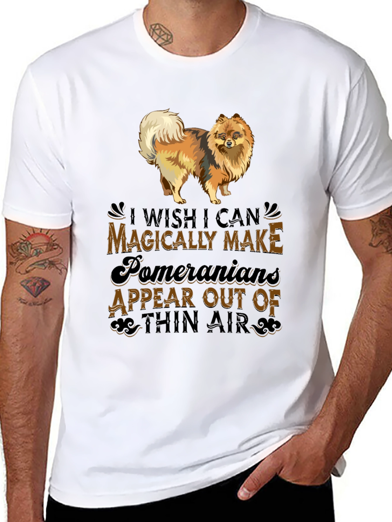 Pomeranian Dog Lover T-Shirt: Magically Make Appear