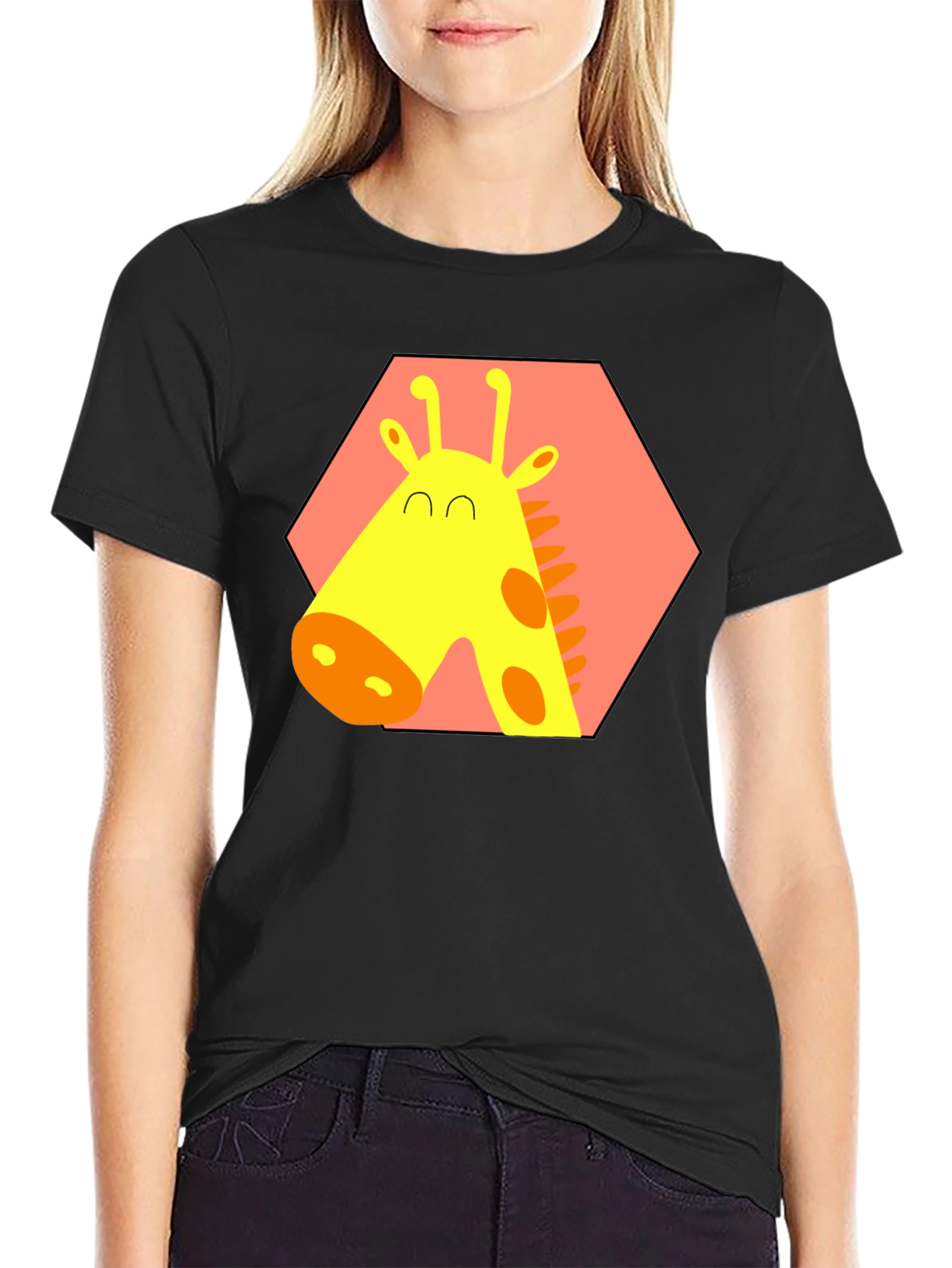 Giraffe Graphic Tee - Fun Animal Print Shirt