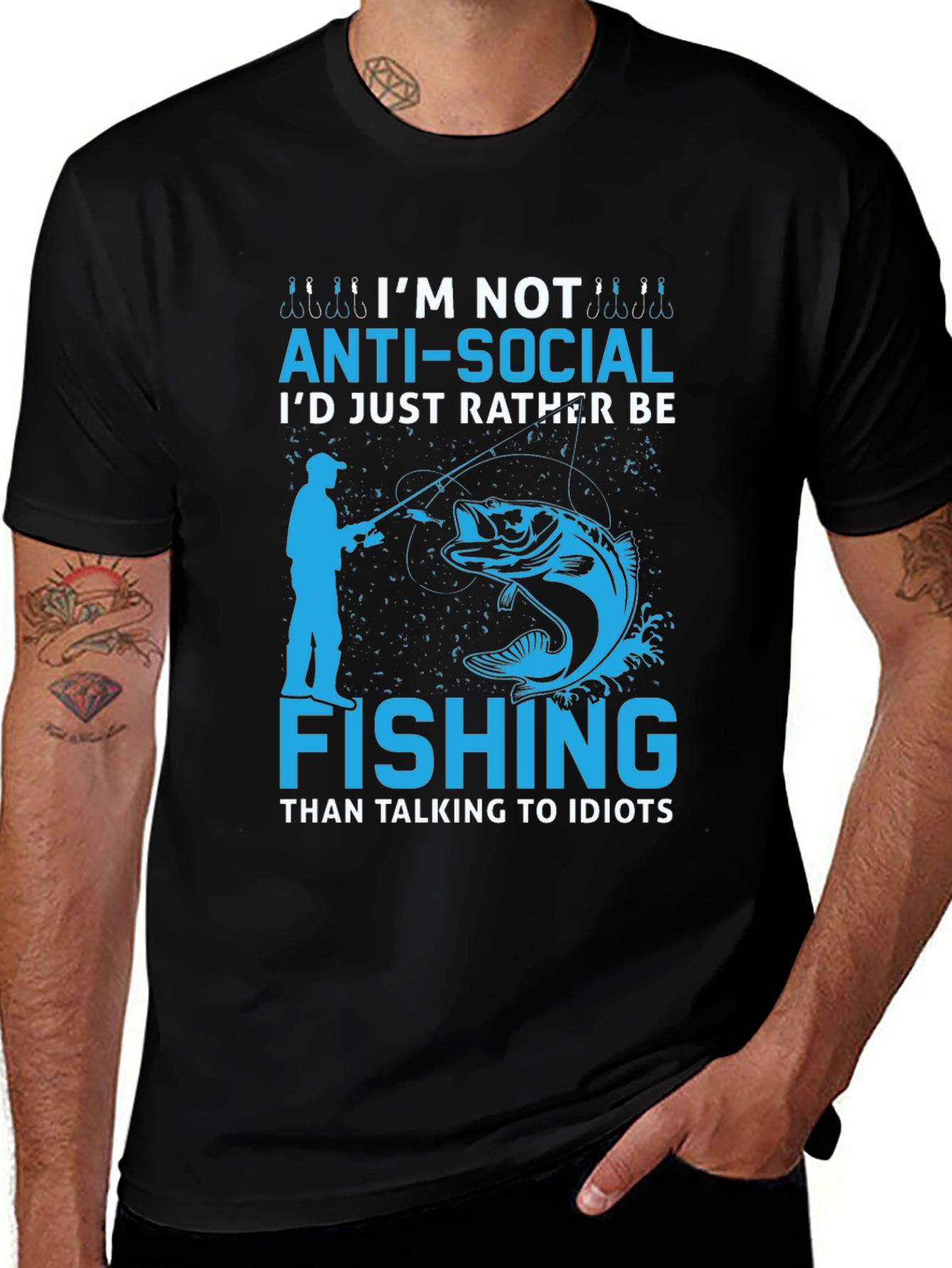Im Not Anti-Social Fishing T-Shirt