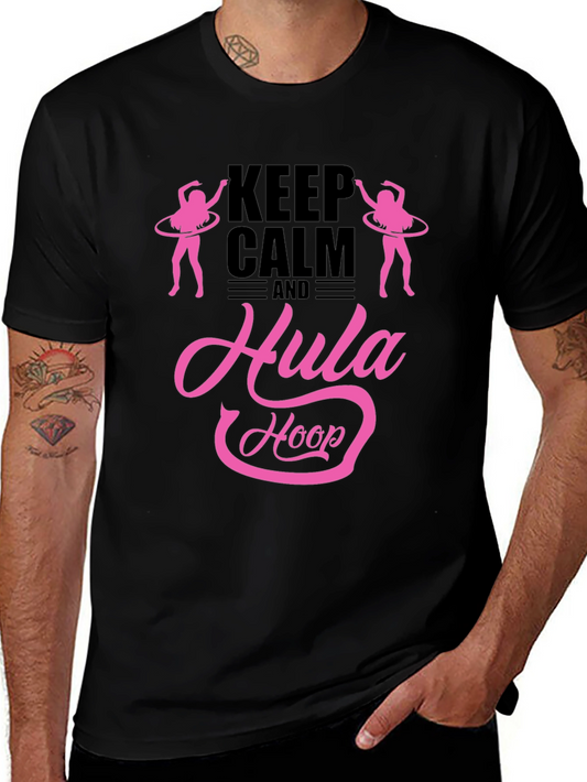 Keep Calm and Hula Hoop Black T-Shirt