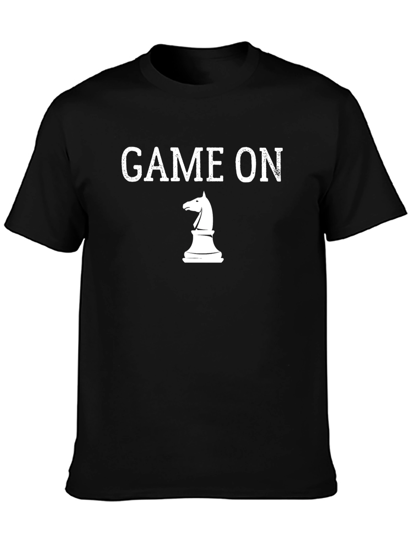 Game On Chess Knight T-Shirt - Black