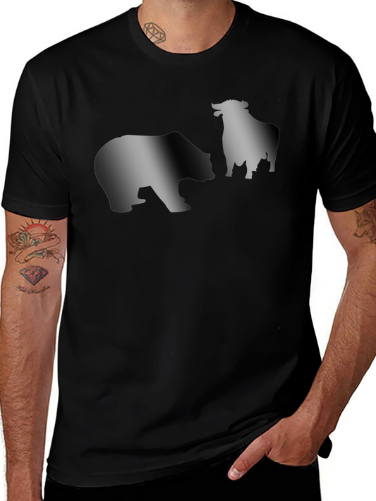 Bear vs Bull Graphic Tee - Stock Market T-Shirt