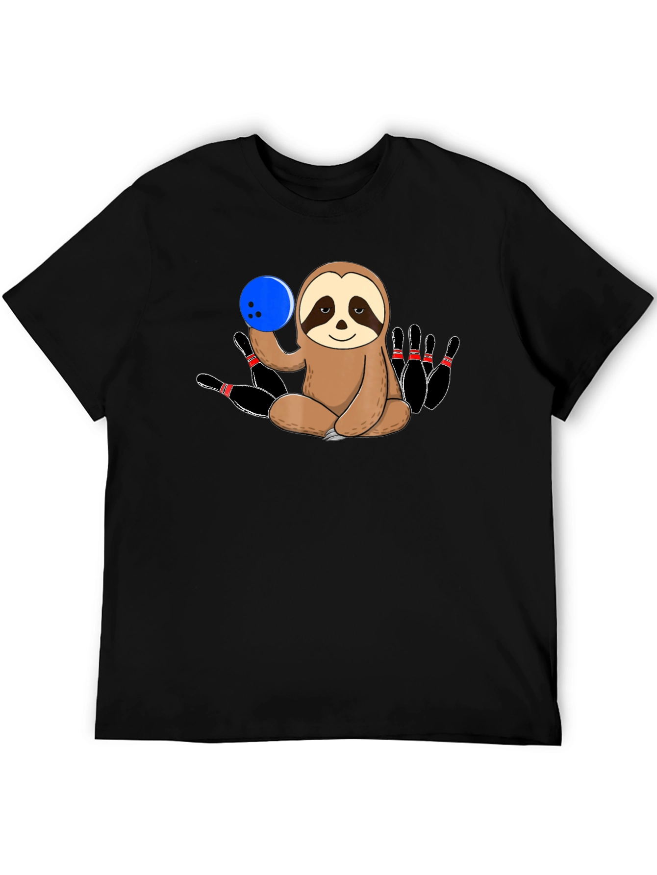 Sloth Bowling T-Shirt Funny Bowling Pin Tee