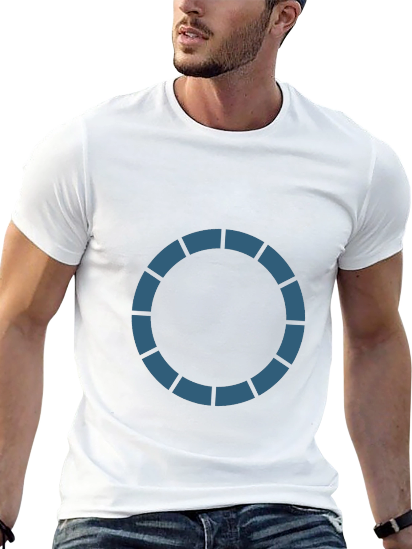 Geometric Circle Graphic Black T-Shirt