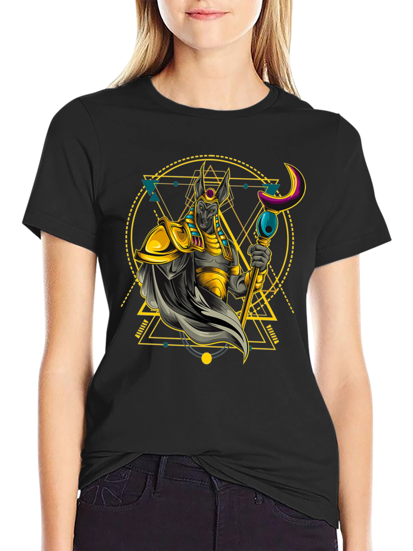 Anubis Graphic Tee - Egyptian God T-Shirt