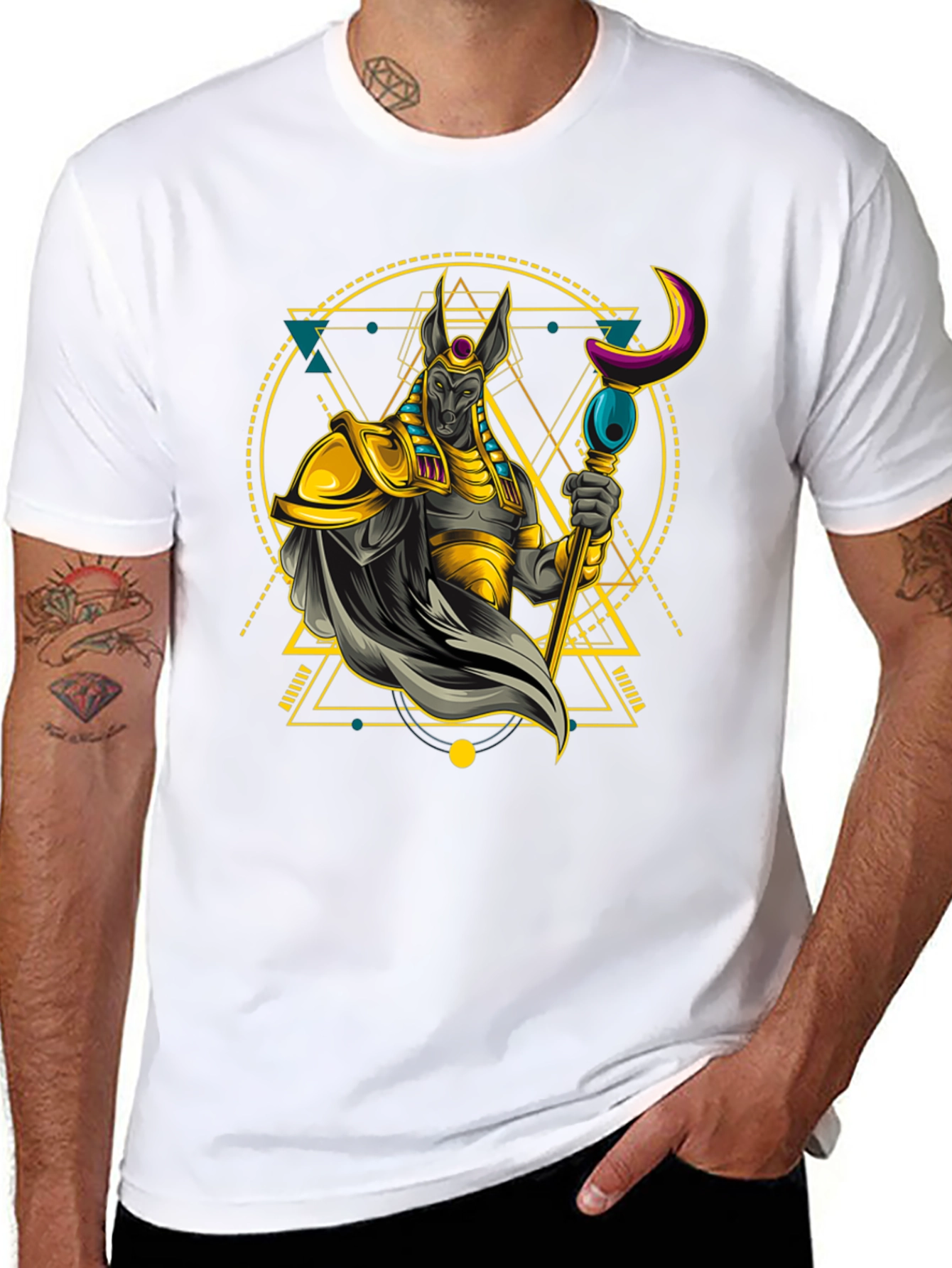Anubis Graphic Tee - Egyptian God T-Shirt